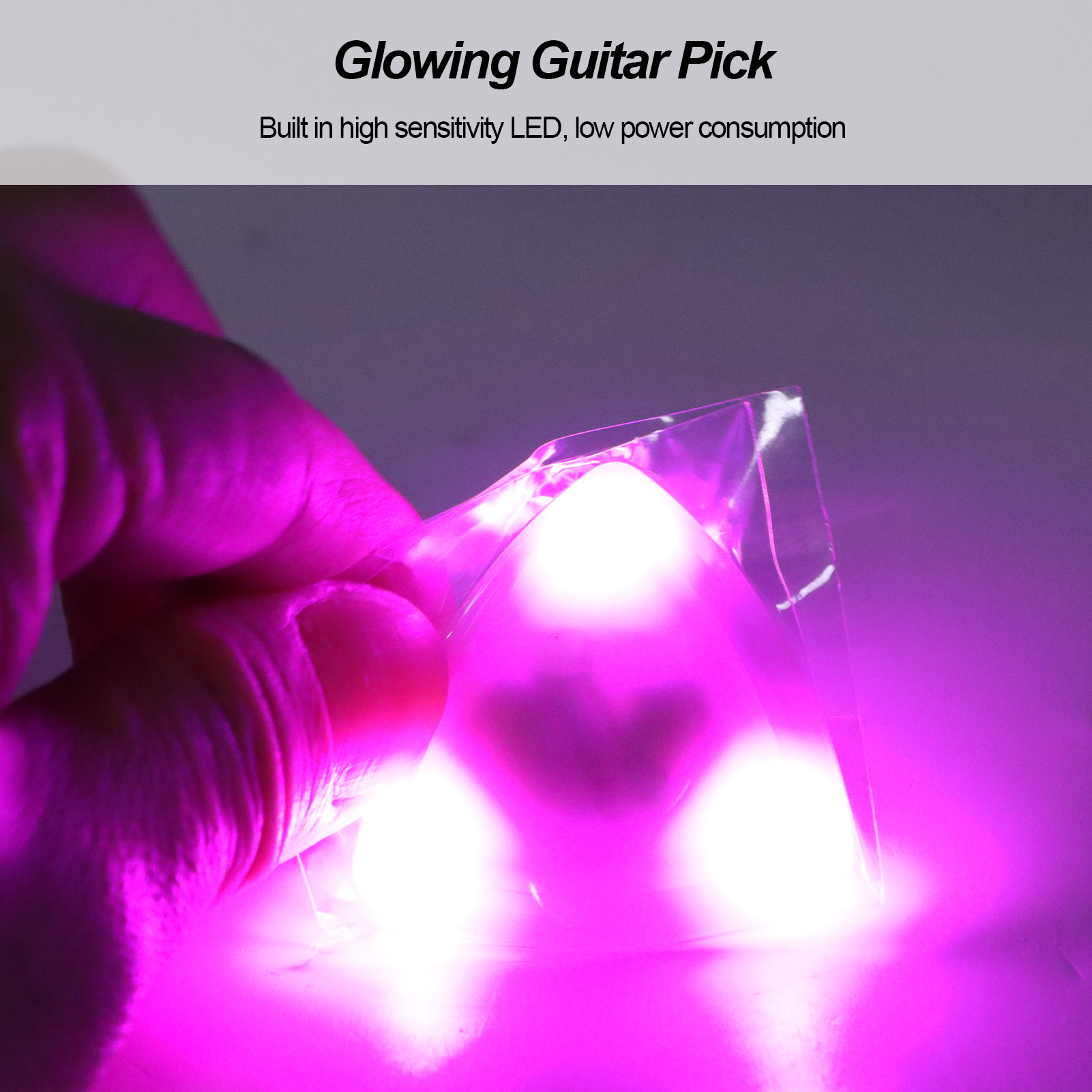 Pick de Guitarra Brillante con Luz LED de Alta Sensibilidad Repuesto de Pick de Guitarra - Imagen 30 de 31