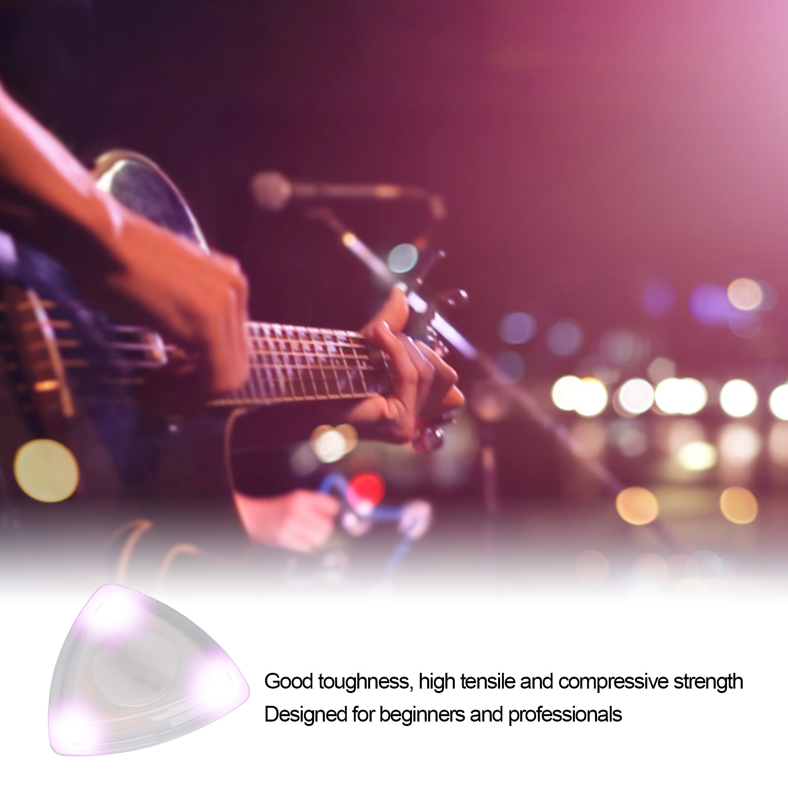 Pick de Guitarra Brillante con Luz LED de Alta Sensibilidad Repuesto de Pick de Guitarra - Imagen 29 de 31