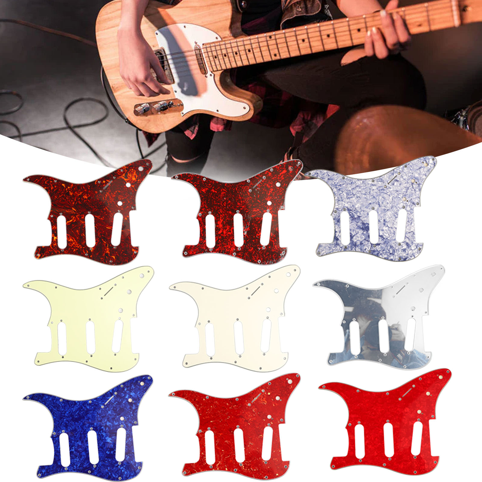 Guitar Pickguard Replacement Aluminum Foil Shielding PVC Scratch Protection WYD - Picture 33 of 46
