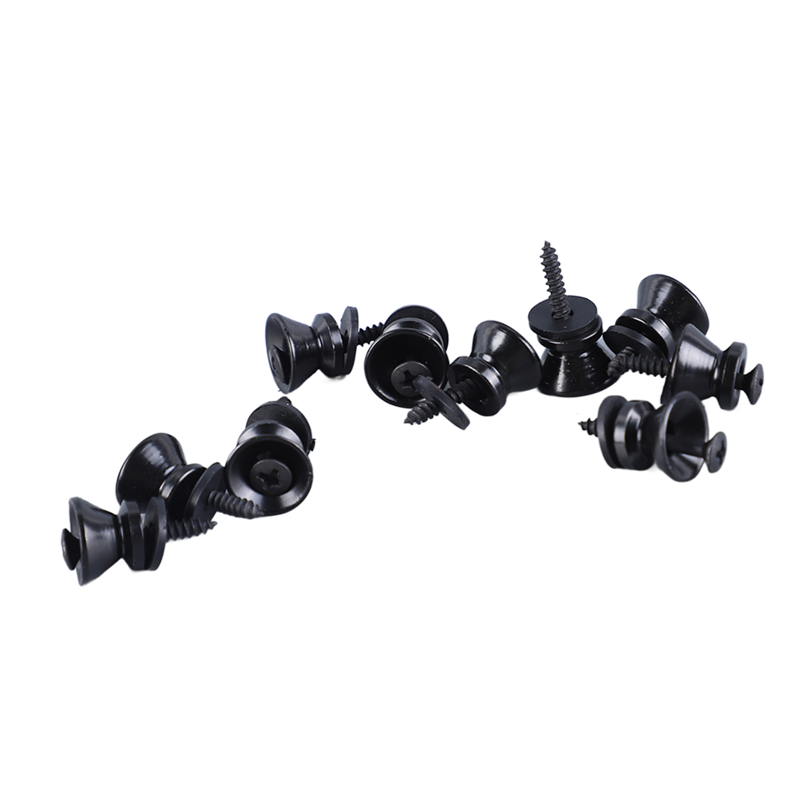 10PCS Guitar Strap Lock Buttons Mushroom Style Metal End Pins With Screw For DGD