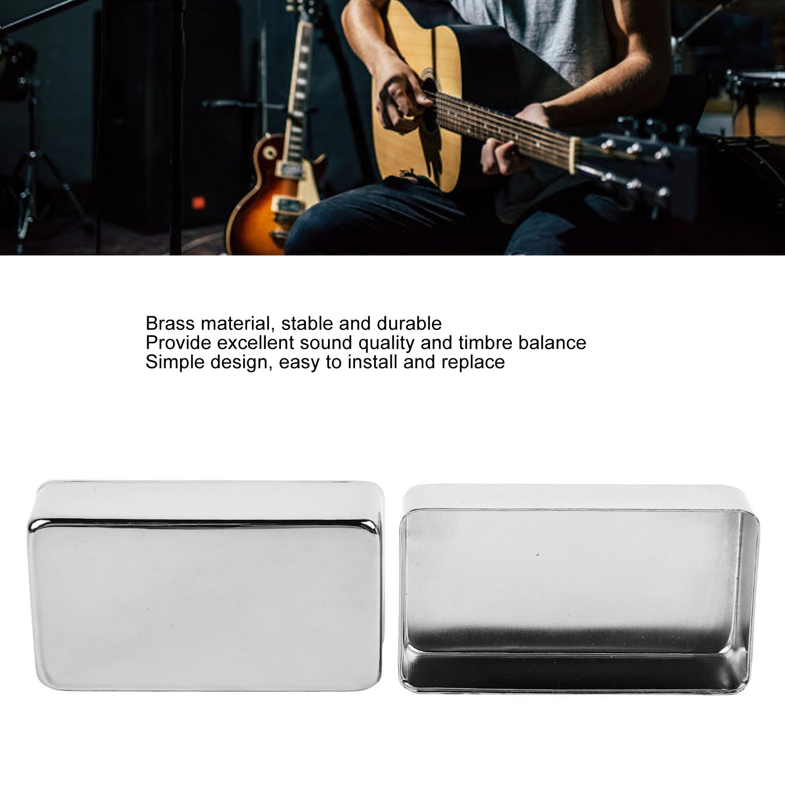 2PCS Electric Guitar Pickup Cover Closed Type Sealed Humbucker Double Coil P GDM - Picture 20 of 21