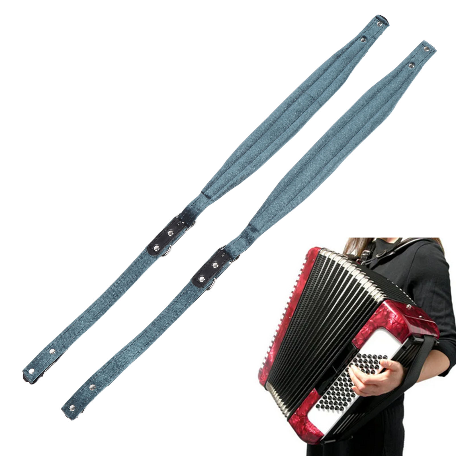 Accordion Harness Professional Universal Adjustable Shoulder Belts Straps PU - Picture 18 of 21