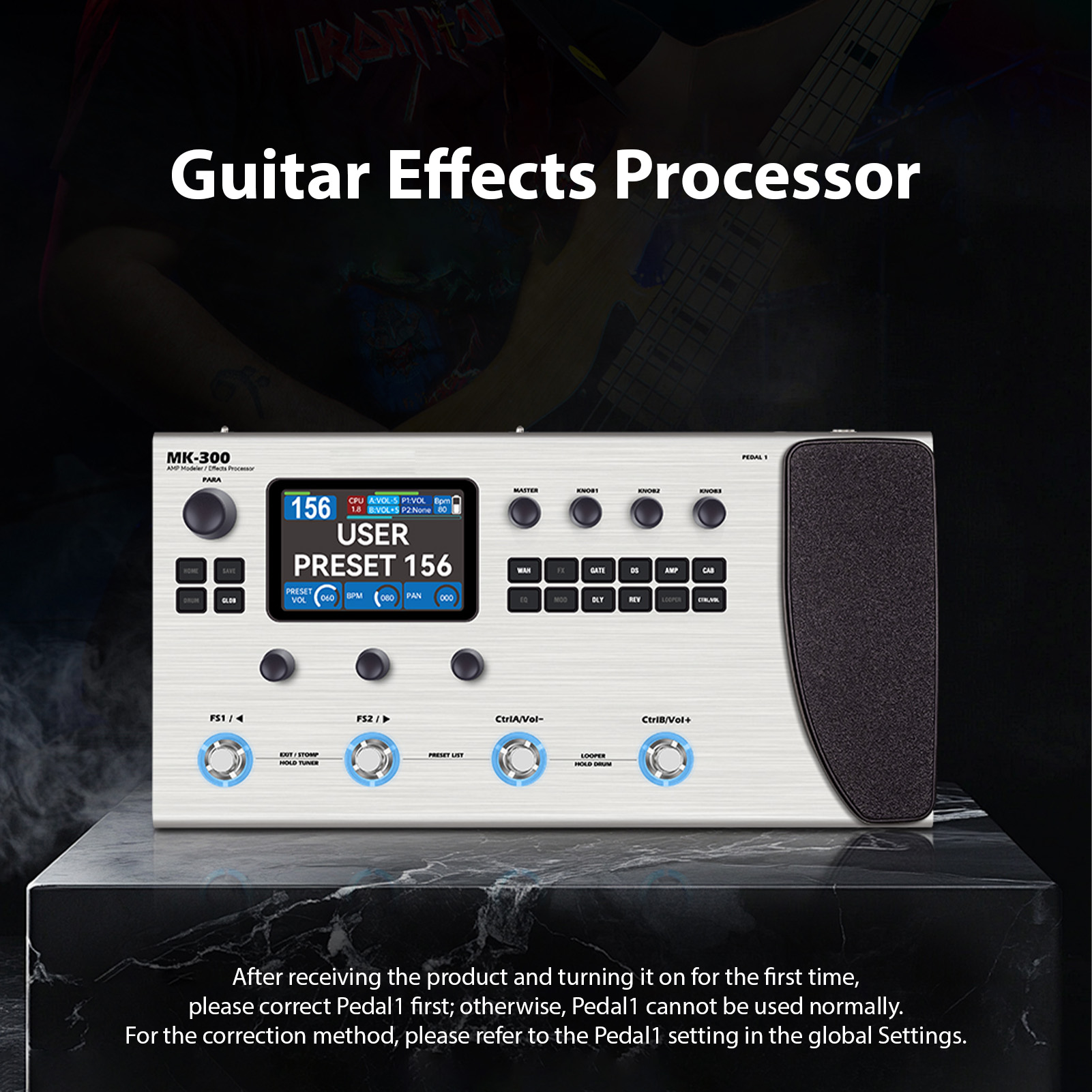 M-VAVE MK-300 Guitar Bass AMP Modeler & Effects Processor W/ 320+