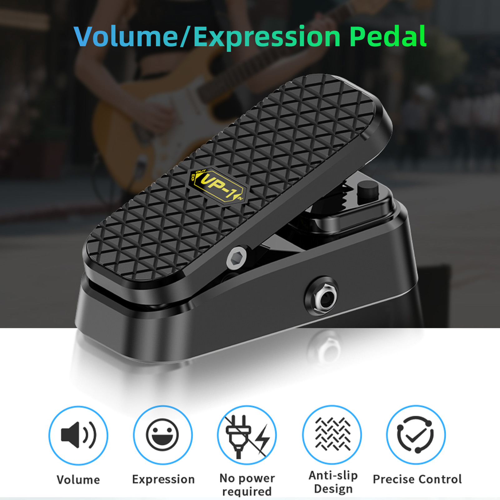 Guitar Effect Pedal 2-in-1 Dual Control Silent Buffer Stereo 