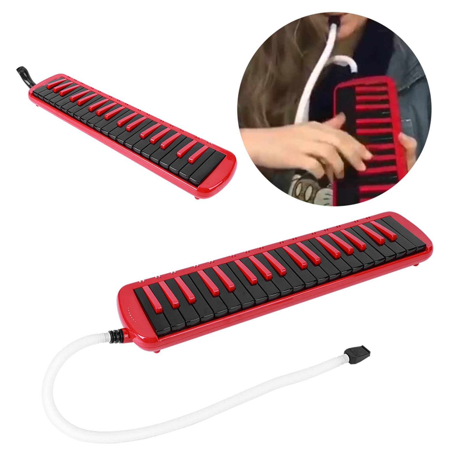 37 Key Melodica Blowpipe Musical Instrument with Carry Bag For Beginners