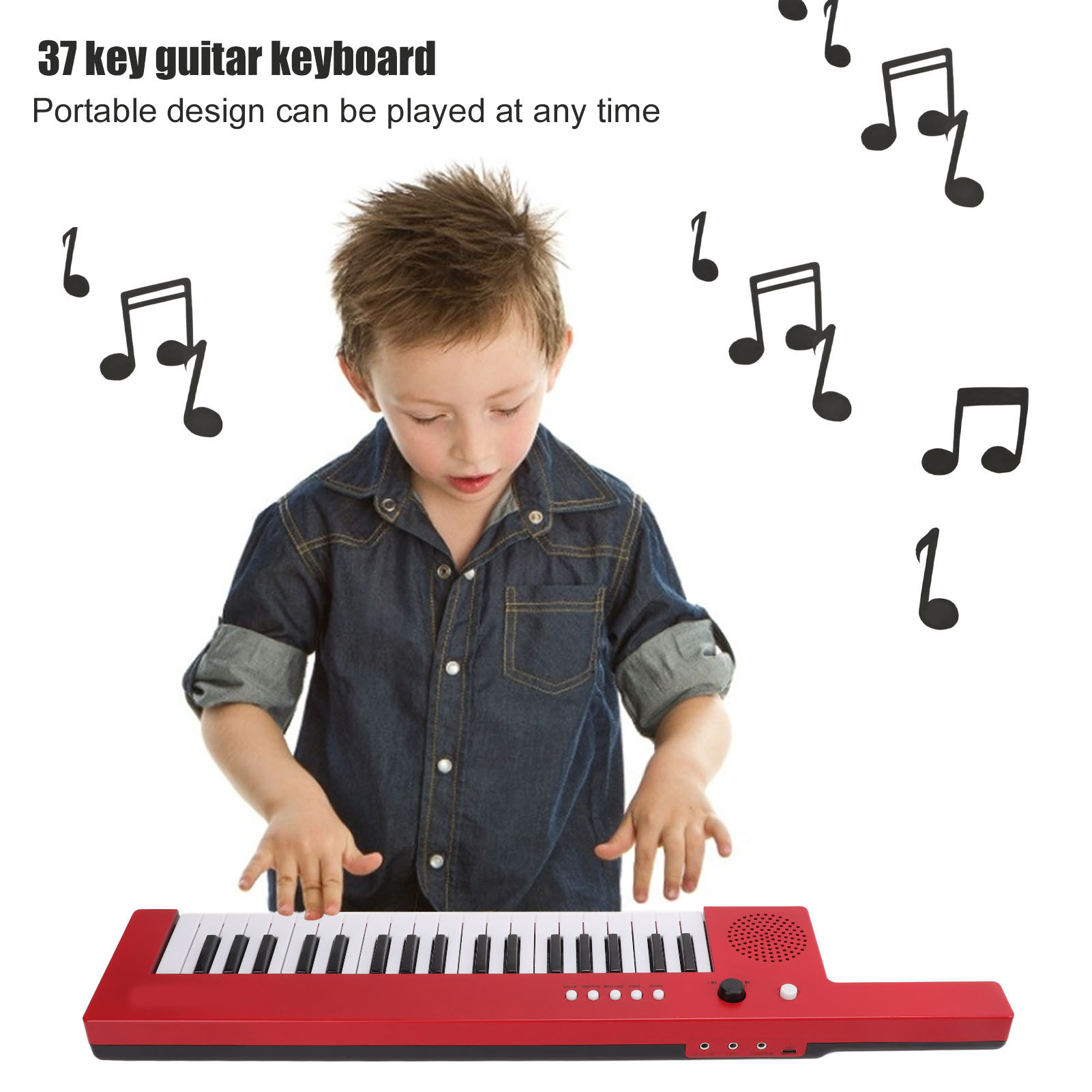 37 Key Keyboard Piano Portable Guitar Electronic Organ Mini Keytar Education - Bild 26 von 29