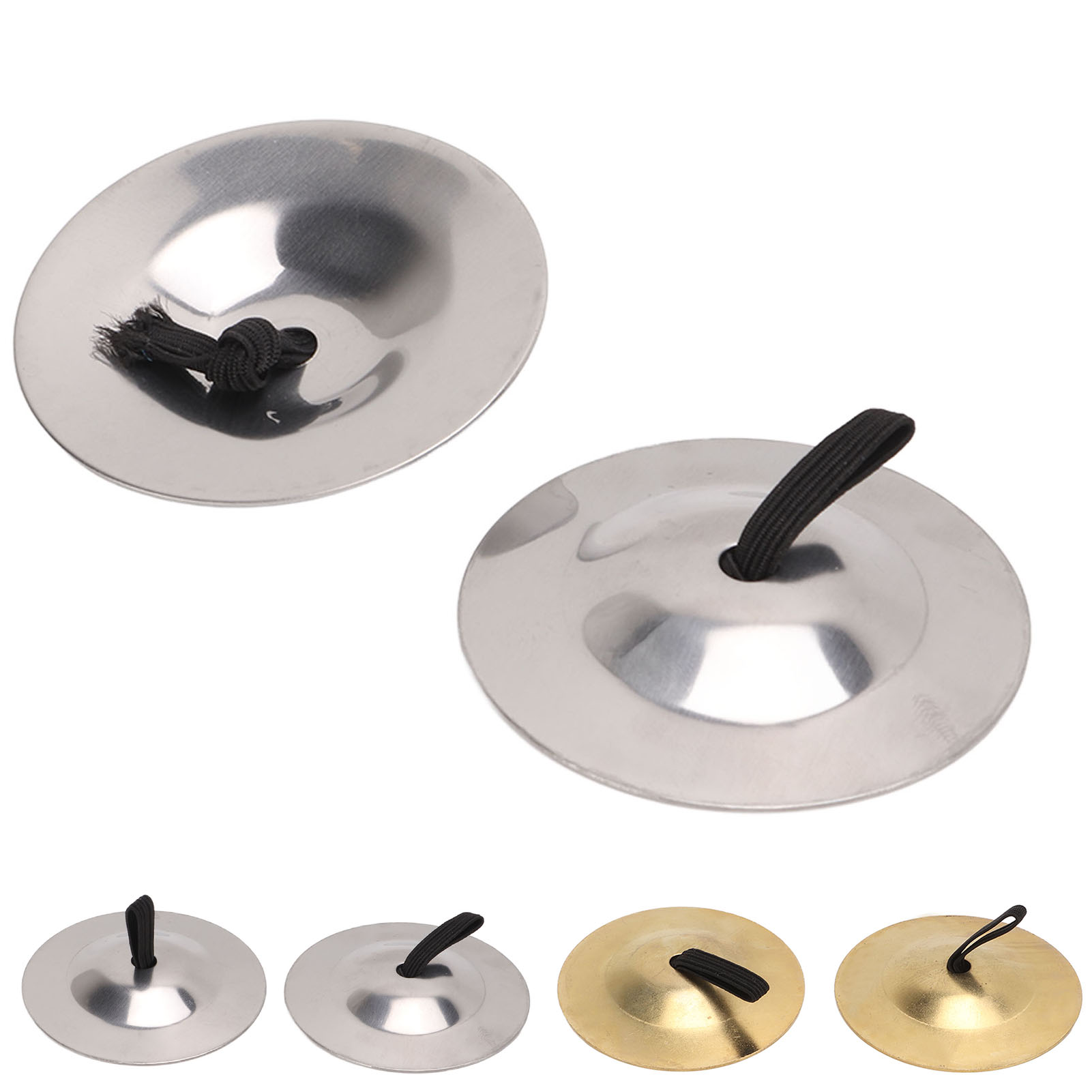 2Pcs Finger Cymbals Pure Copper Wear Resistant Easy Grip Finger Bell For Dan HR6 - Picture 26 of 28