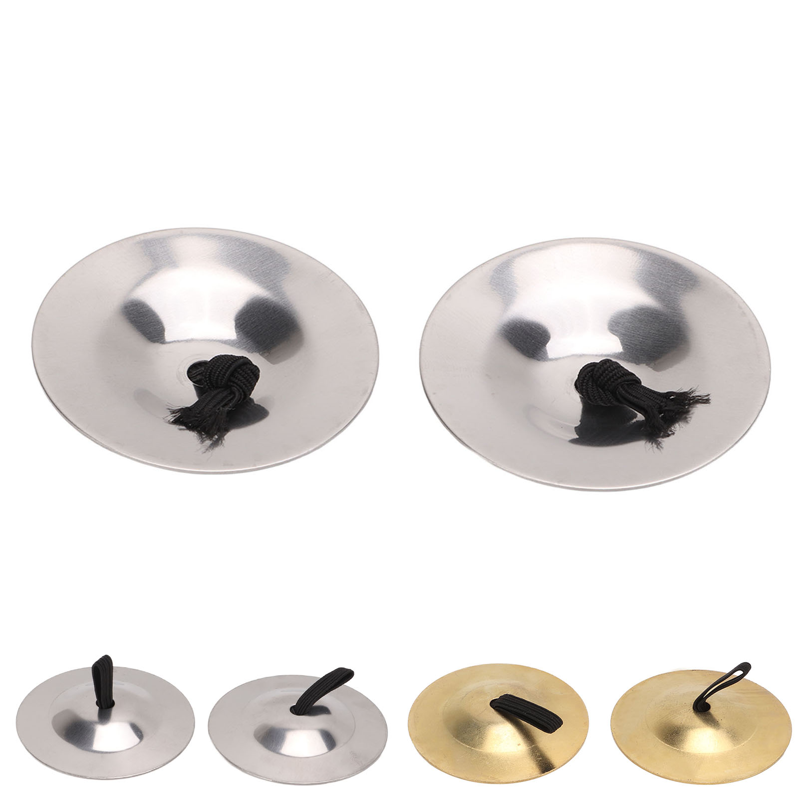 2Pcs Finger Cymbals Pure Copper Wear Resistant Easy Grip Finger Bell For Dan HR6 - Picture 27 of 28