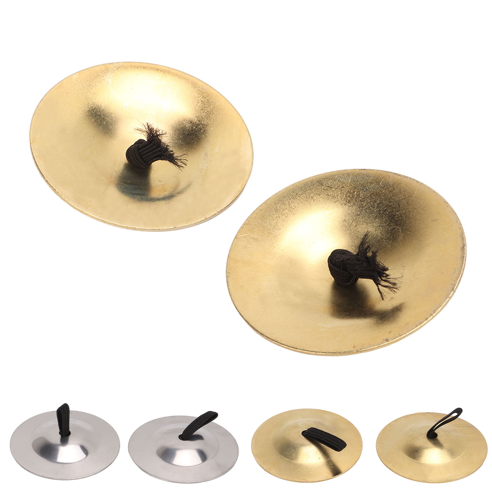2Pcs Finger Cymbals Pure Copper Wear Resistant Easy Grip Finger Bell For Dan HR6 - Picture 24 of 28