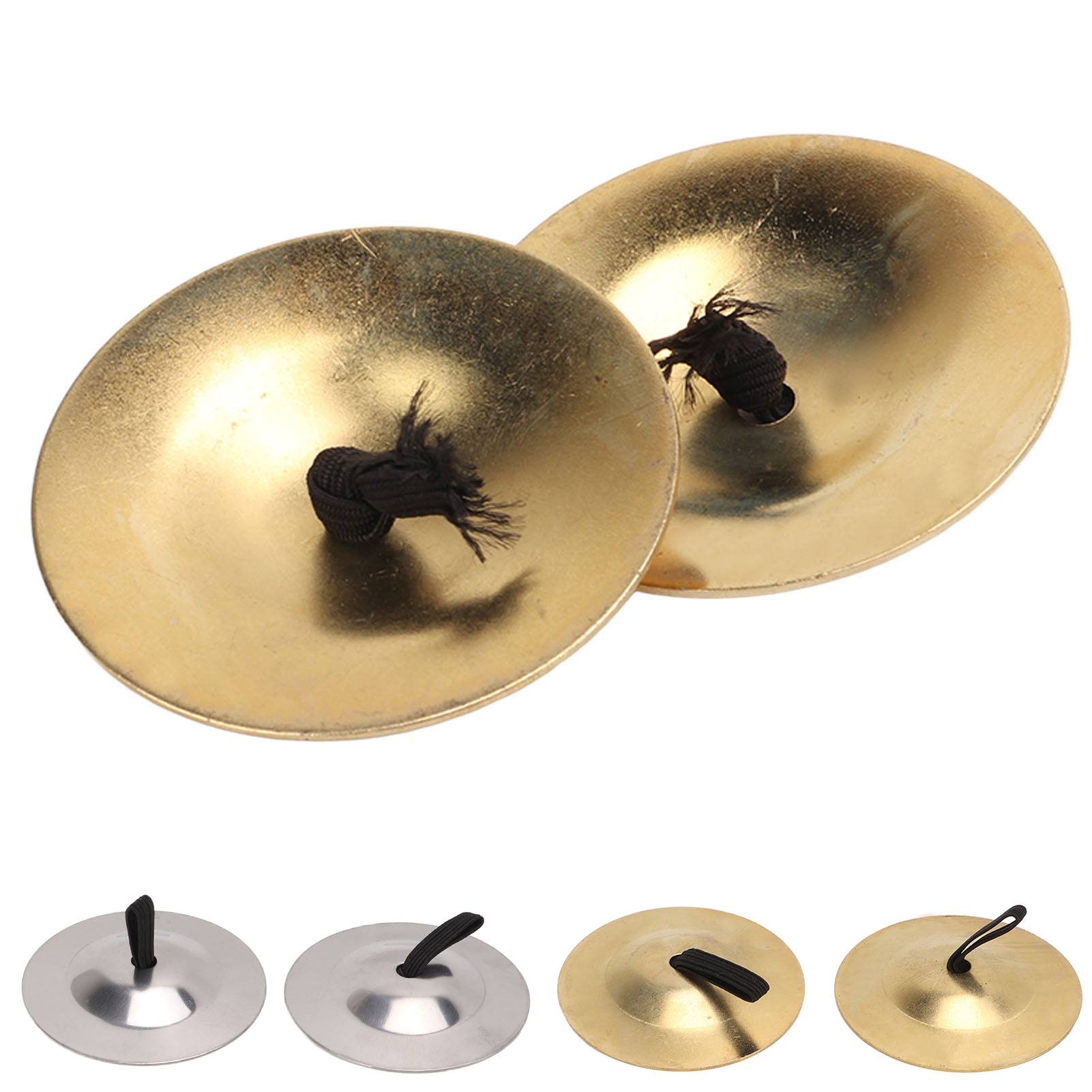 2Pcs Finger Cymbals Pure Copper Wear Resistant Easy Grip Finger Bell For Dan HR6 - Picture 25 of 28