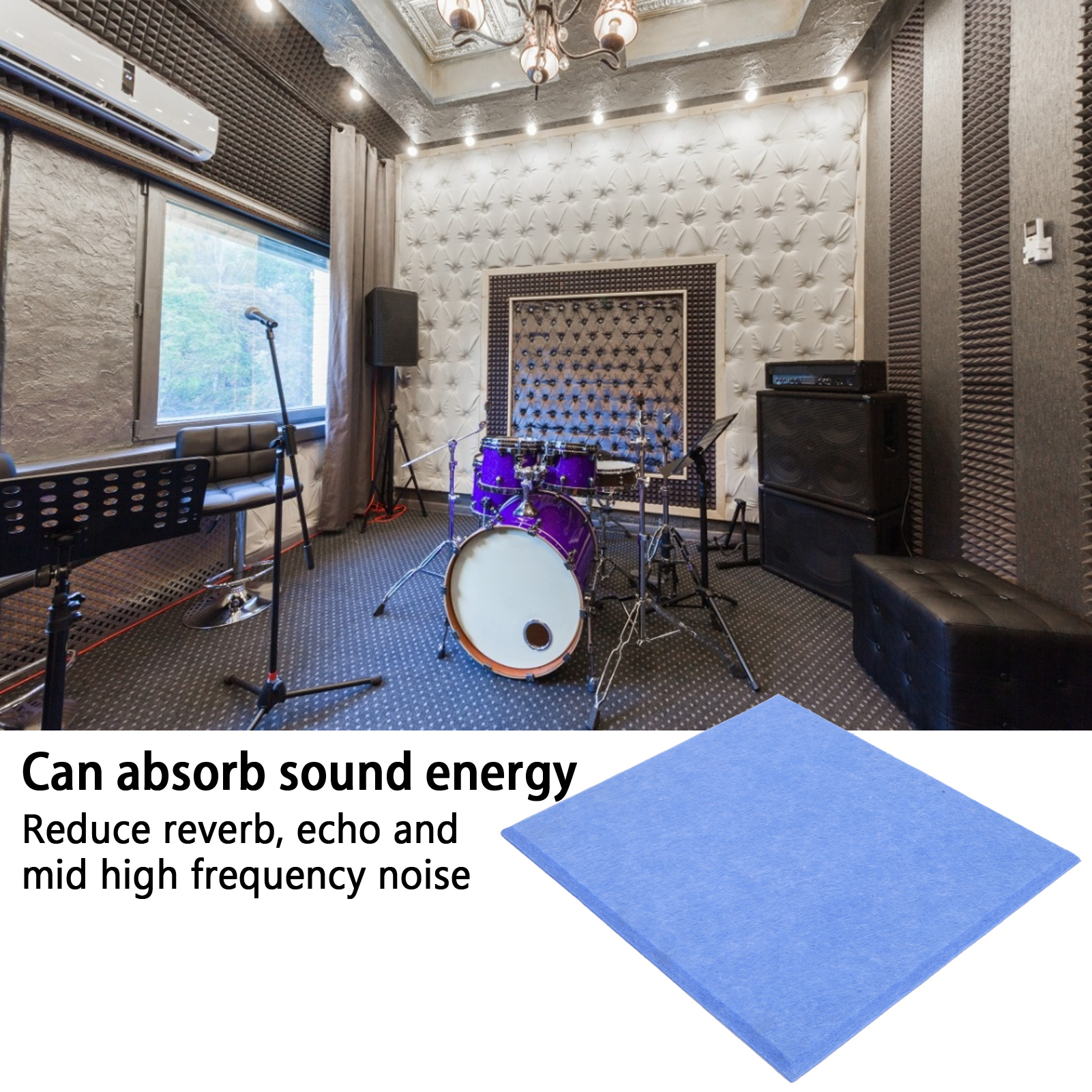 6Pcs Sound Proof Padding Panels for Wall Reduce Noise for Gaming Room Booth - Picture 31 of 39