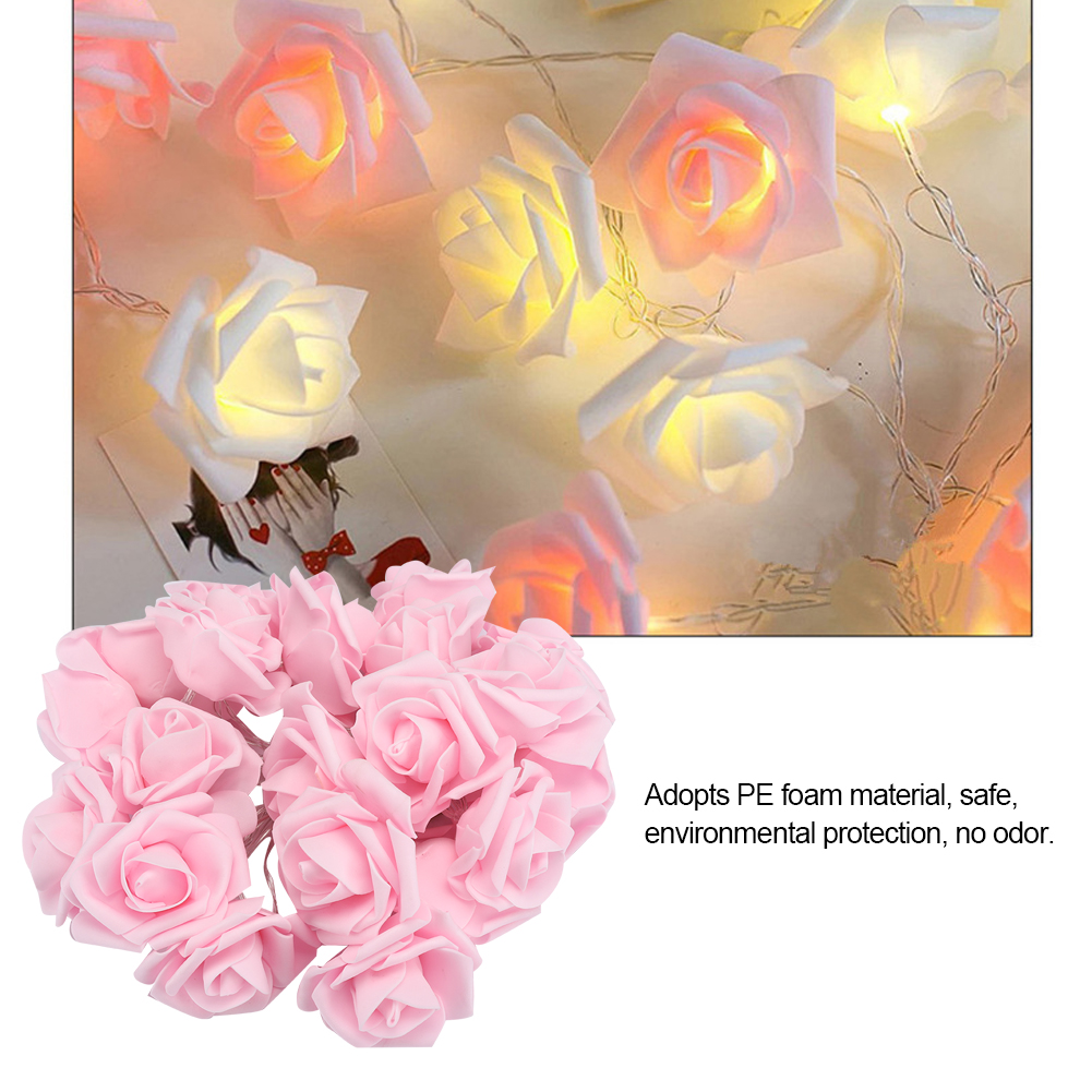 3 Meter 20LED USB Artificial Flower String Lights Rose Fairy Lights For Vale HG5 - Picture 11 of 15