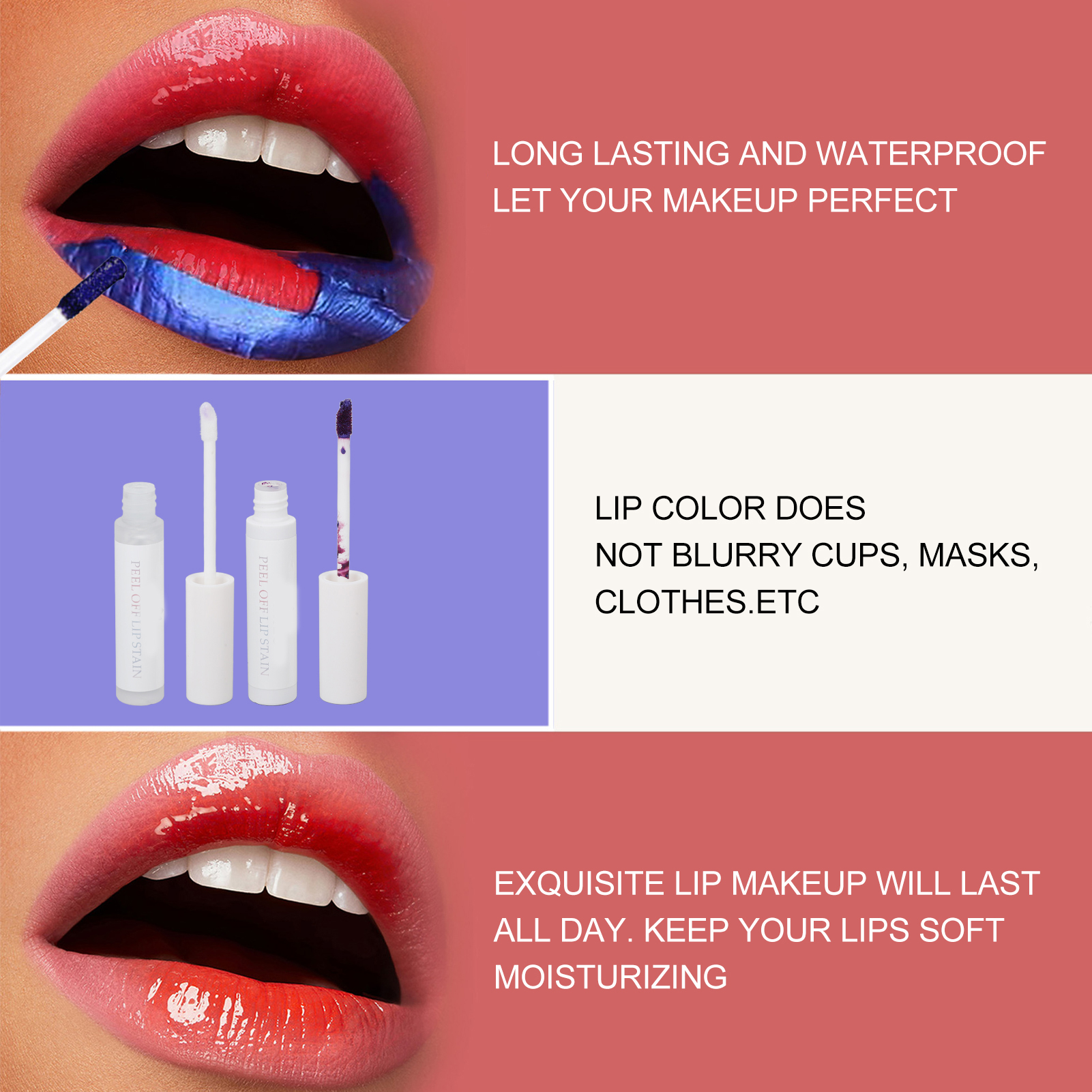 Peel Off Lip Stain Moisturizing Long Lasting Smudge Proof Waterproof Lip Glo DGD