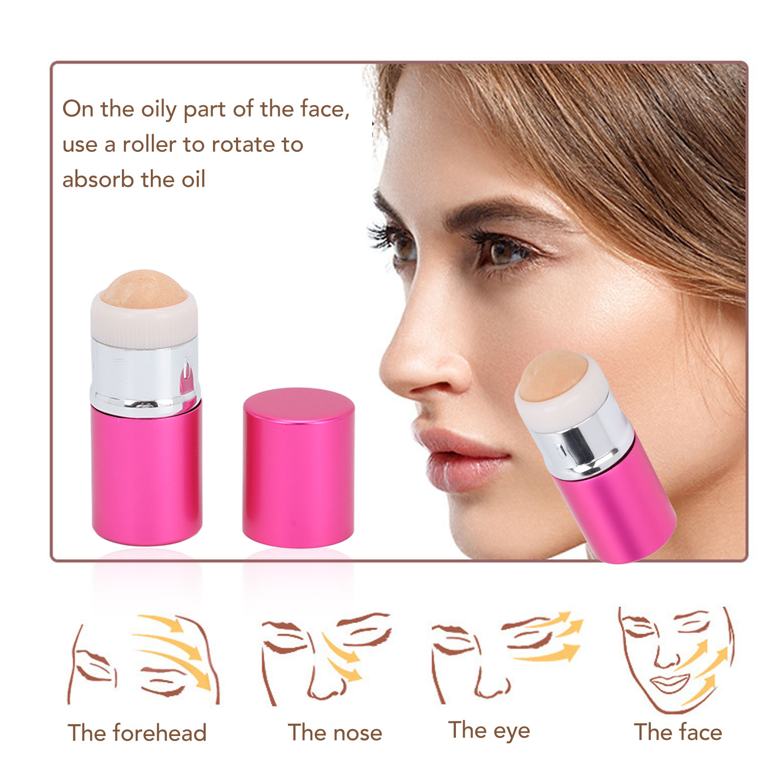 Oil Absorbing Volcanic Roller Oil Resistant Face Roller Oil Control Natural - Picture 16 of 18