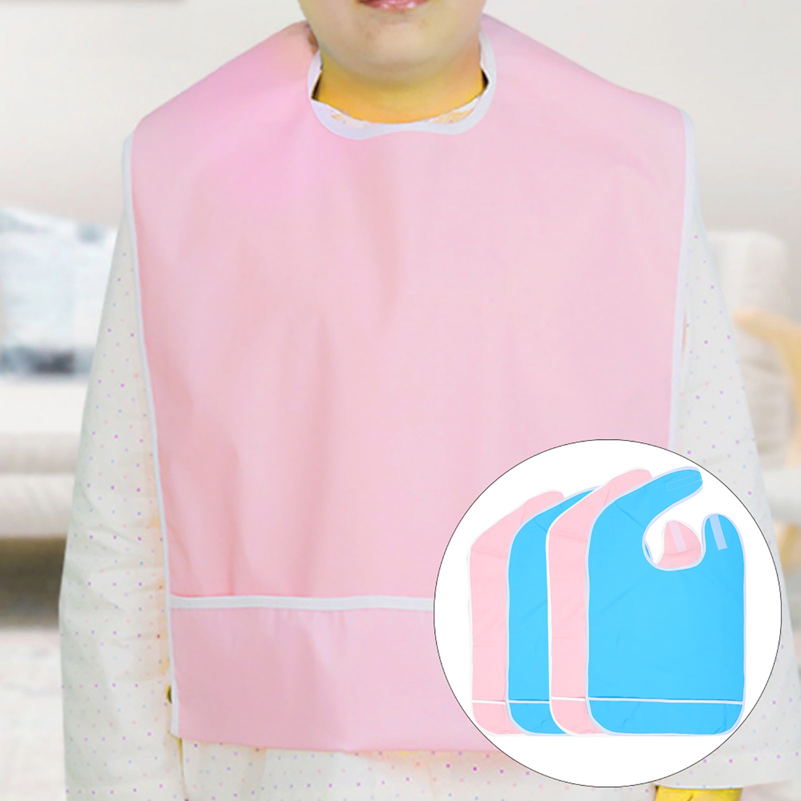 Adult Elderly Anti Oil Reusable Waterproof Bib Apron Eating Bib Dining Aid P WYD - Picture 23 of 24