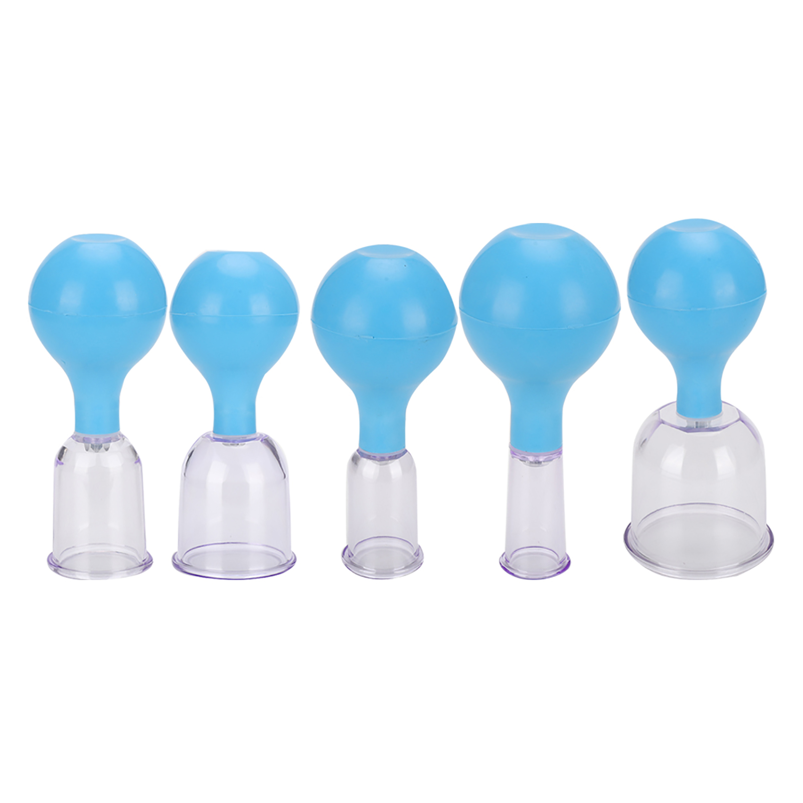 PC Rubber Ball Cupping Body Massage Health Care Vacuum Therapy Cupping Blue DGD