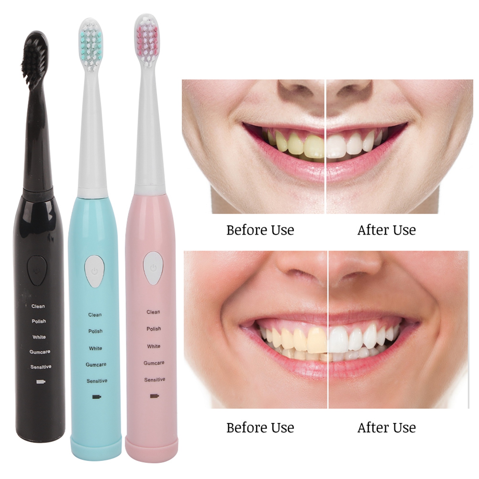 Electric Sonic Toothbrush USB Rechargeable Waterproof Adult Electric Toothbrush - Picture 13 of 17