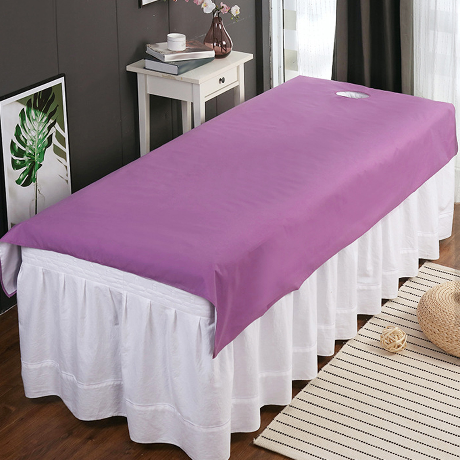 2pcs SPA Massage Table Cover Sheet Atmungsaktiv Öl Resistant Wasserdichte Be CHP