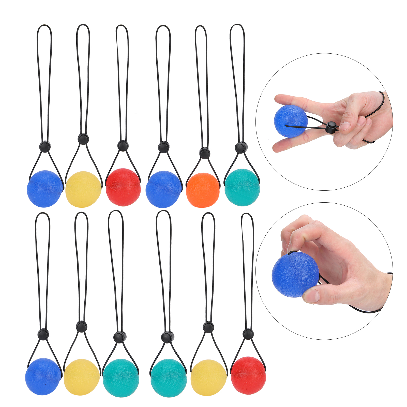 3pcs Stress Relieve Grip Ball Hand Wrist Rehabilitation Strength Training Ma ECA