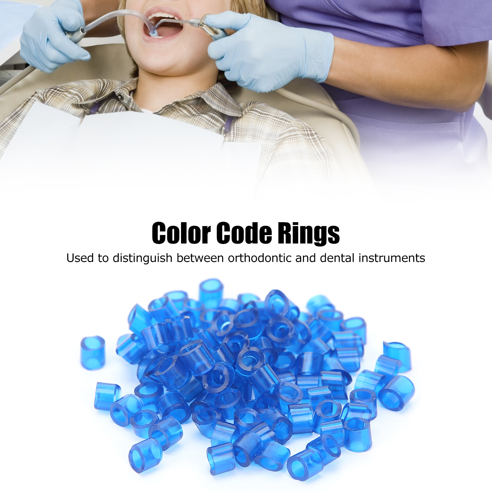 100pcs Dental Code Rings Orthodontic Silicone Dental Color Code Rings Access GEV - Picture 15 of 24