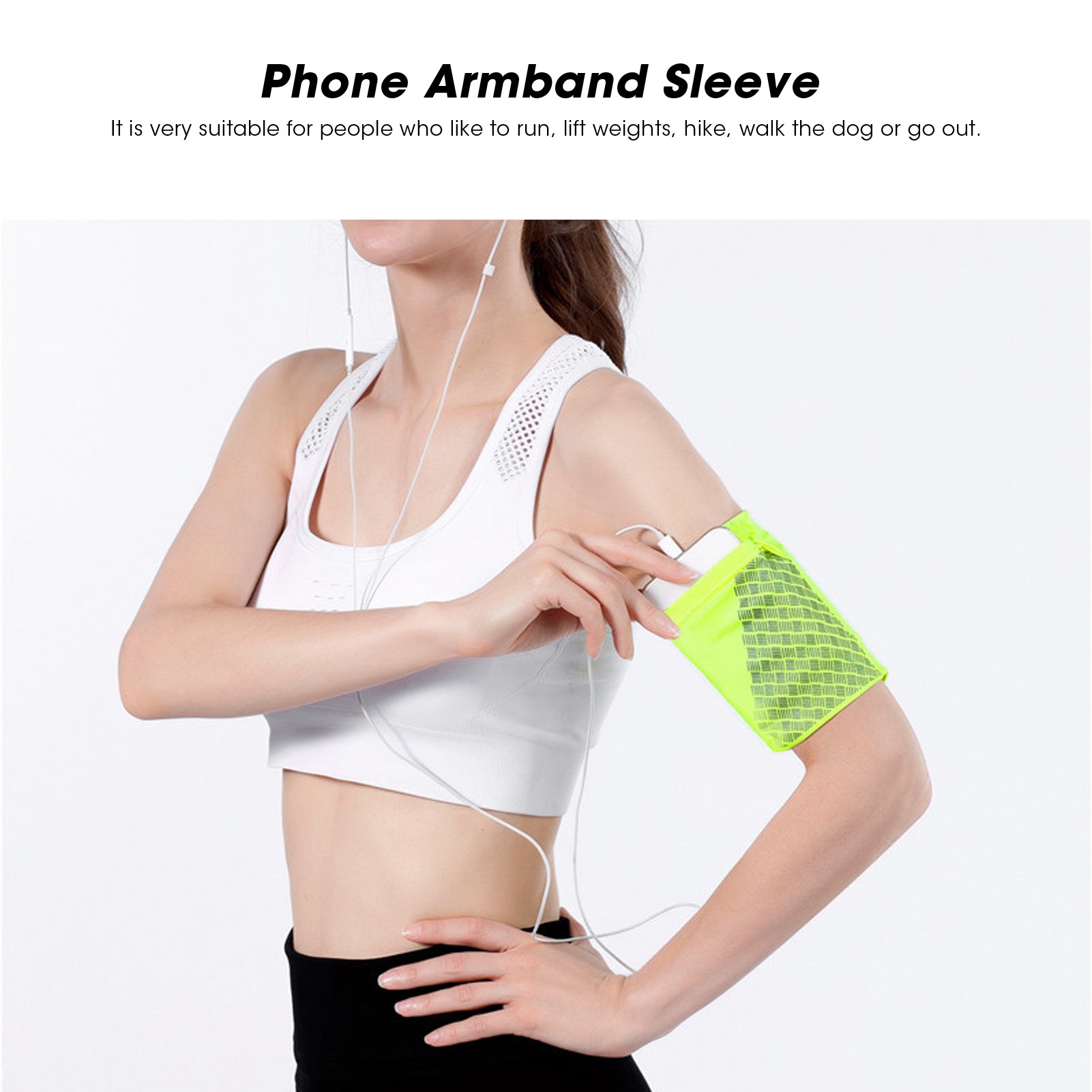 Sports Cell Phone Armband Strap Fitness Workout Arm Band Pouch Case Holder G WYD - Photo 31 sur 32