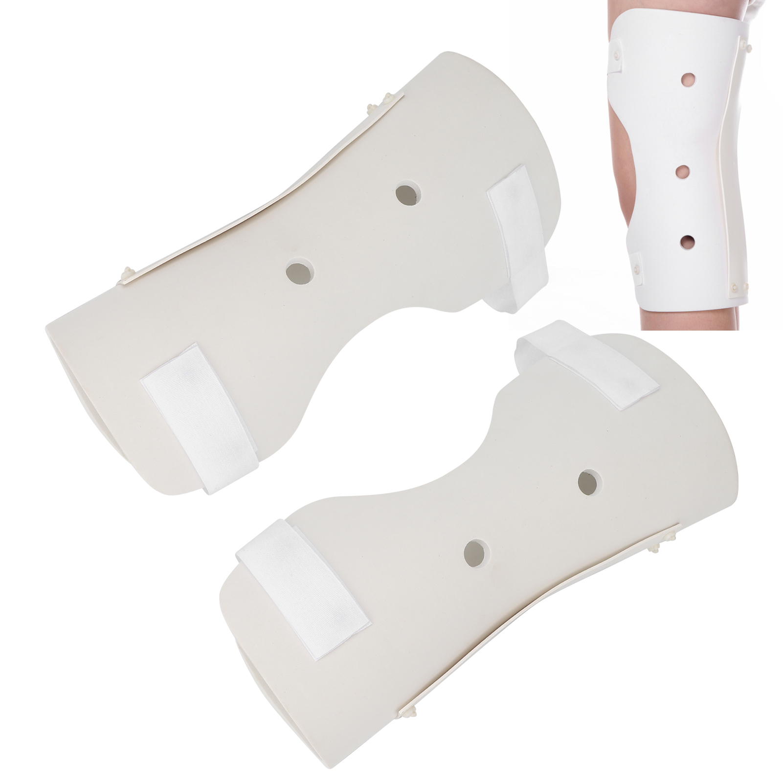 Knee Splint Breathable Knee Immobilizer Compression Sleeve Straight Leg Supp L2S - Picture 26 of 28