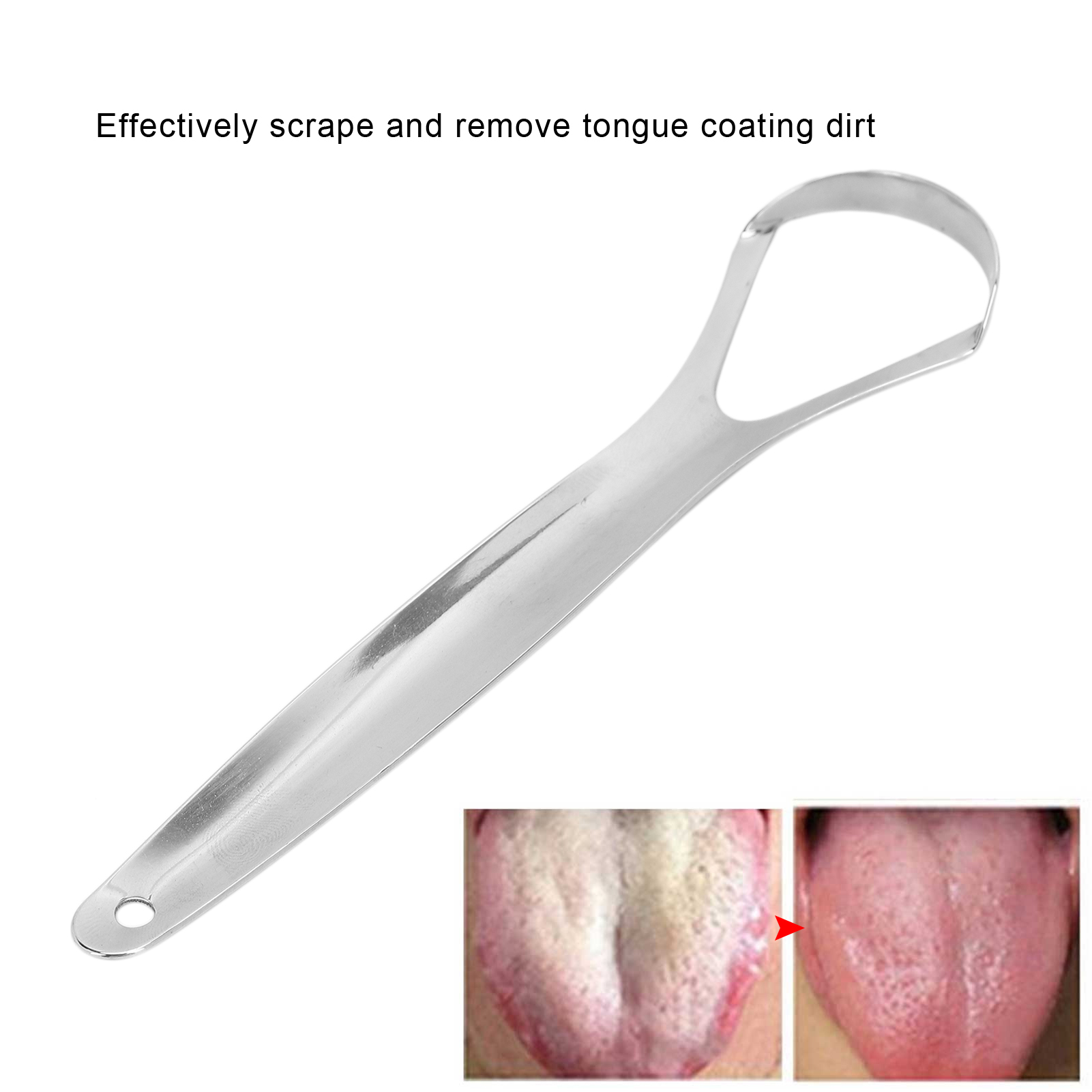 2pcs Adult Tongue Scraper Portable Reusable Stainless Steel Freshen Breath T HR6 - Picture 24 of 28