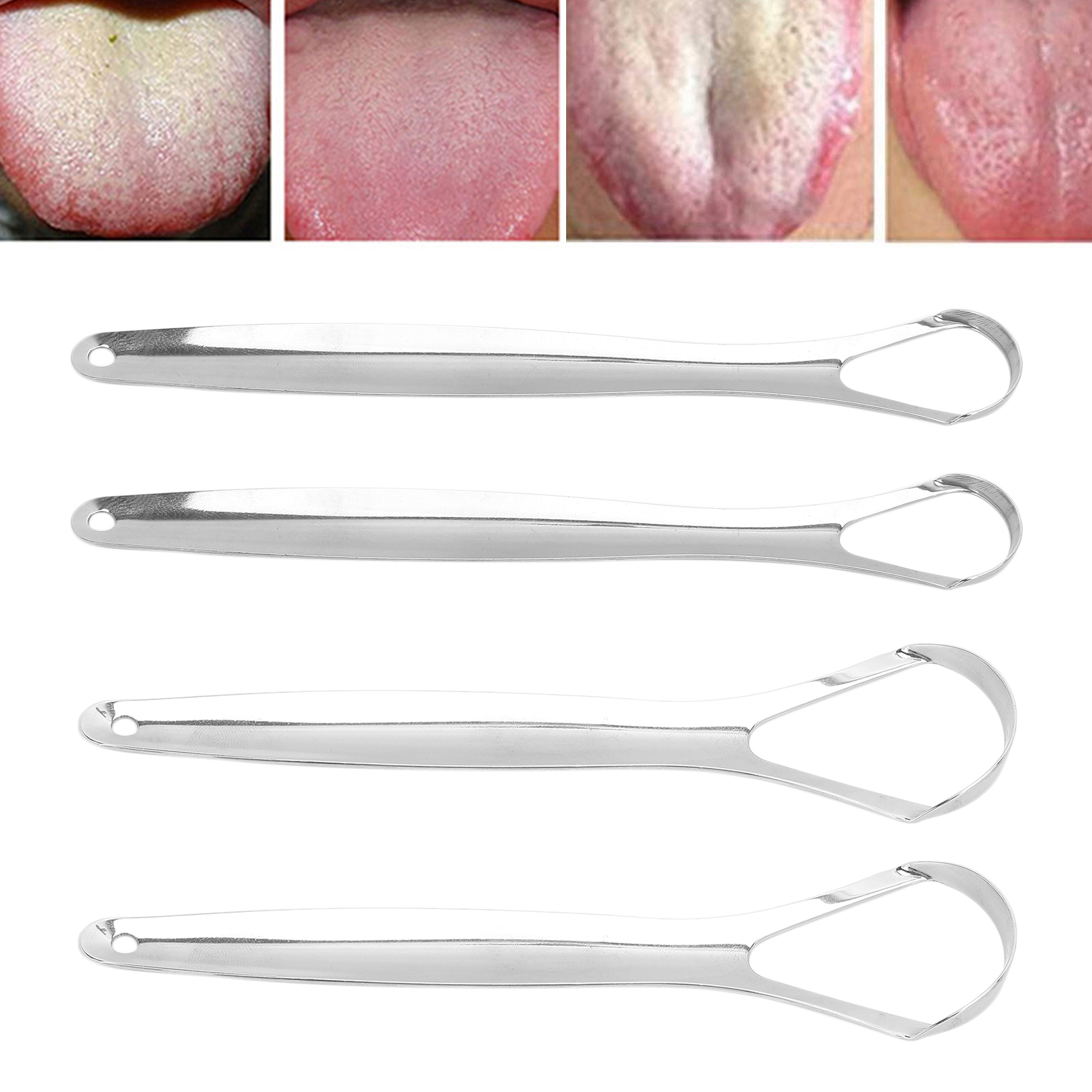 2pcs Adult Tongue Scraper Portable Reusable Stainless Steel Freshen Breath T HR6 - Picture 23 of 28