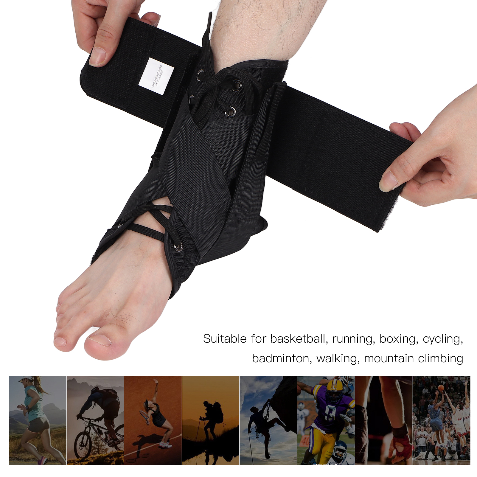 Knöchelstütze Brace 360 ° Wrapping Atmungsaktiv Verstellbar Lindern Schmerze FOY - Bild 30 von 36
