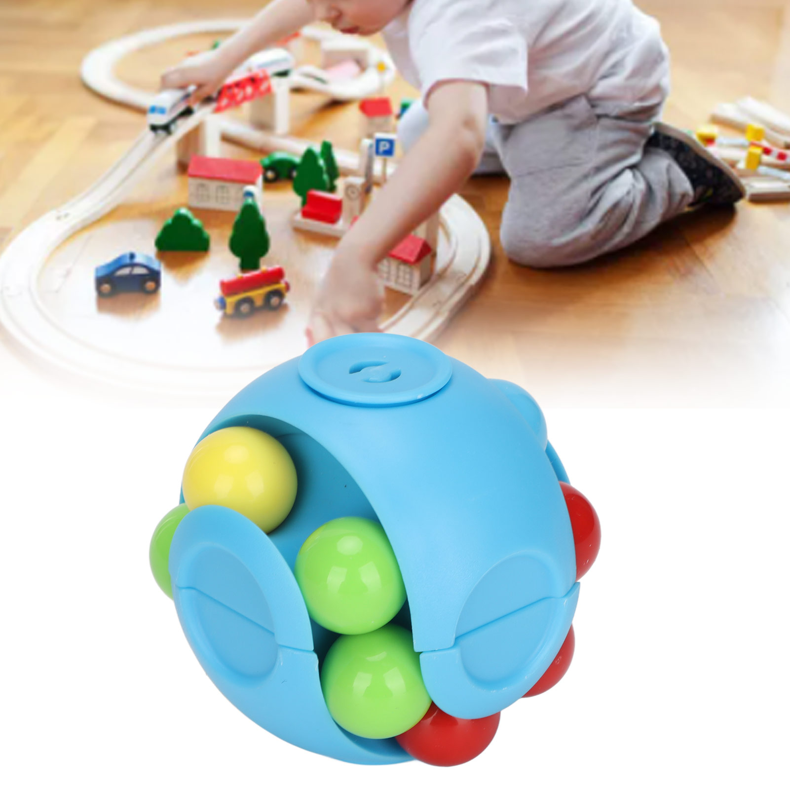 Rotierende Bohne Spielzeug ABS Stress Relief Pädagogische Rotation Puzzle Ba FOY - Bild 29 von 29