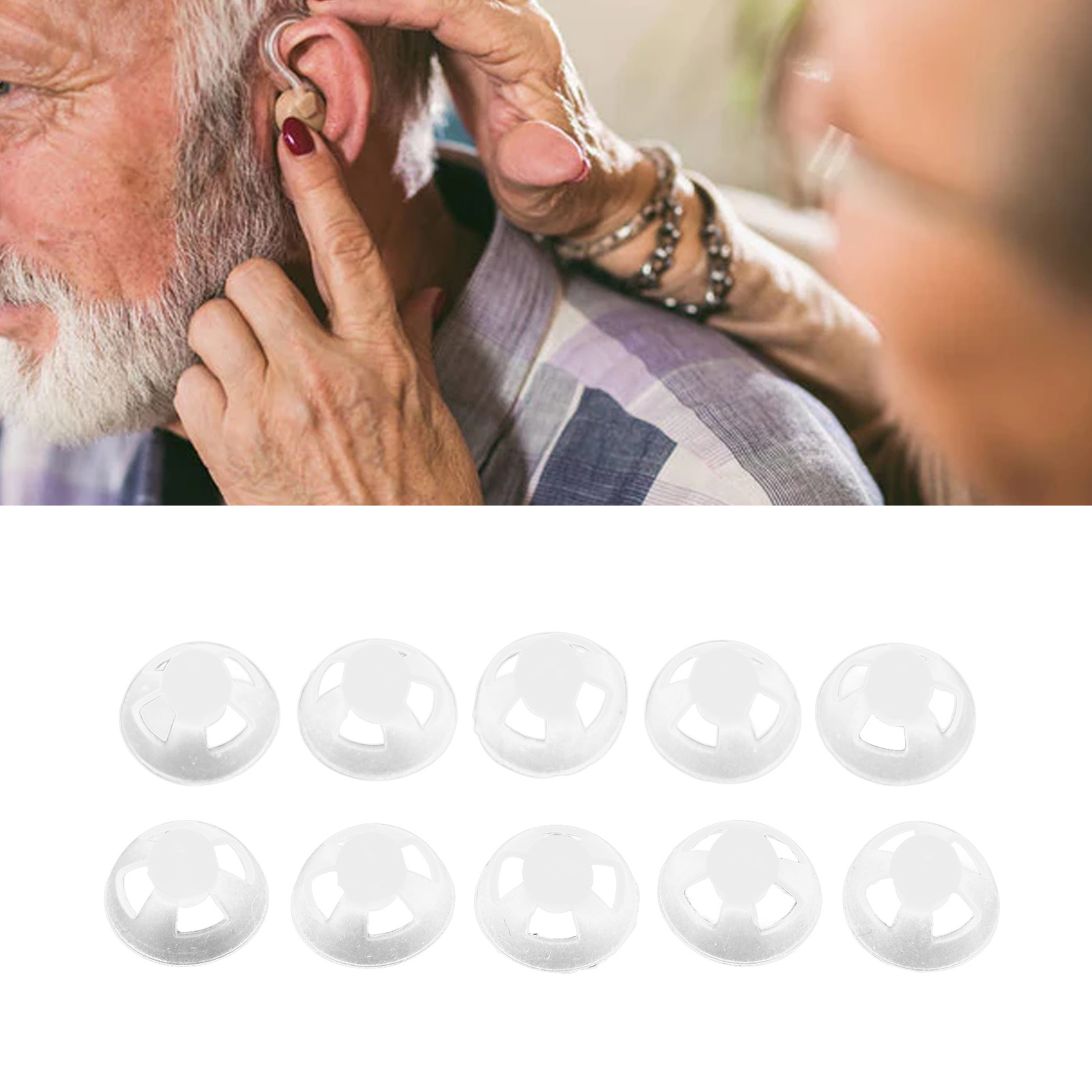 10PCS Hearing Aid Domes Single Layer Hearing Aid Ear Tips Washable Breathabl OMO - Picture 25 of 31