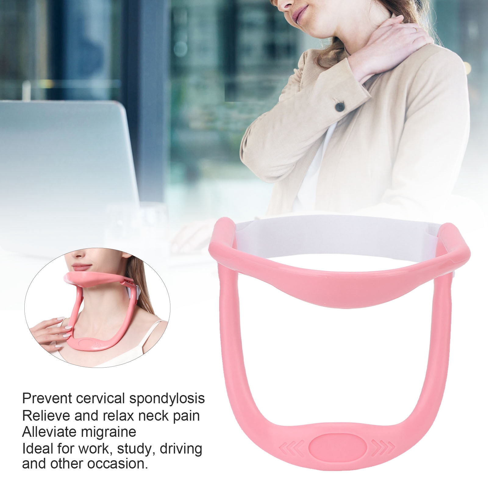 Neck Stretcher Adjustable Design Spine Pressure Pain Relief Prevent Cervical GEV - Picture 13 of 18