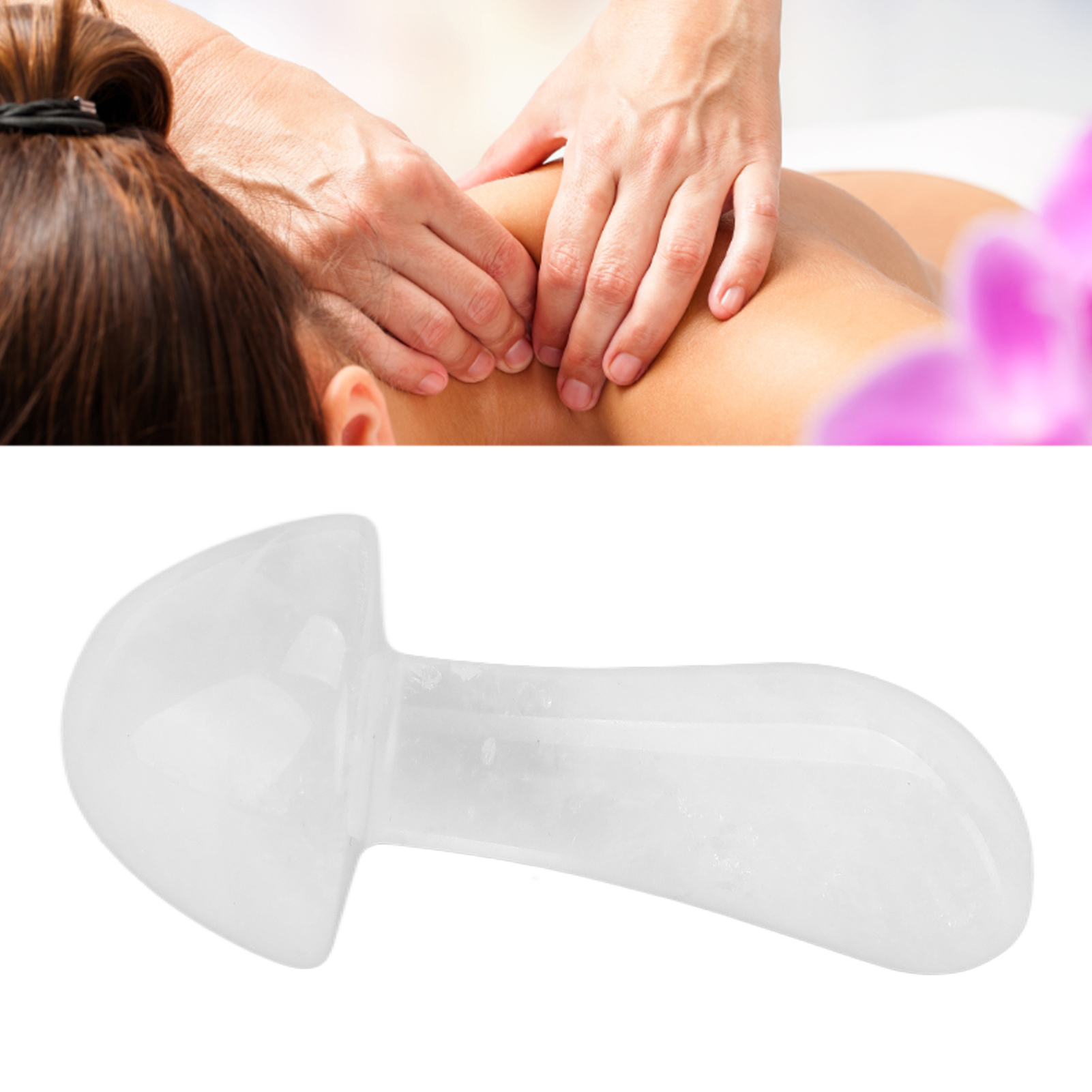 Mushroom Shape Massage Stones Gua Sha Massage Jadestone Scraping Stone Body - Picture 21 of 21