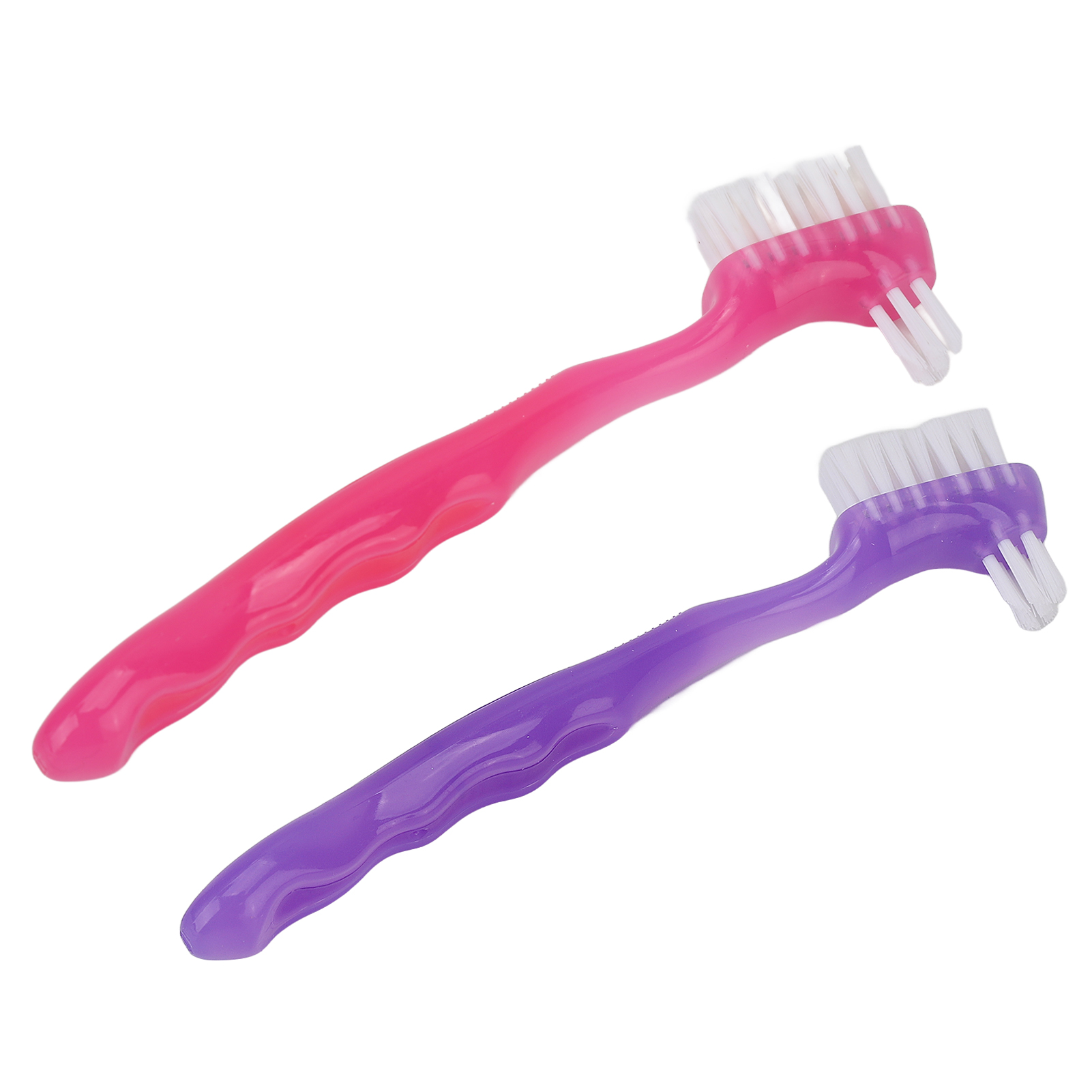 False Teeth Cleaning Brush Elderly Portable Plaque Dirt Removal Denture Brus CUT
