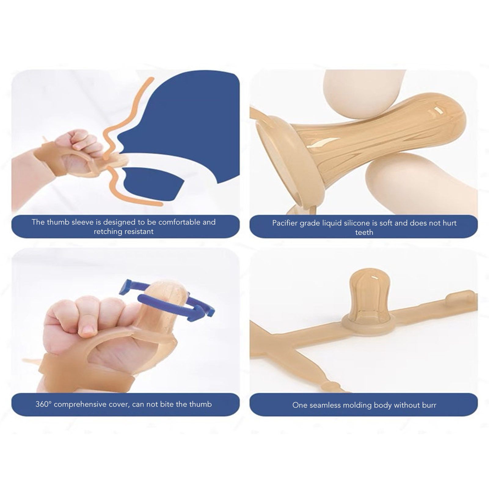 Baby Thumb Sucking Stop Adjustable Thumb Guard Soft Silicone Thumb Sucking T L2S - Picture 25 of 30