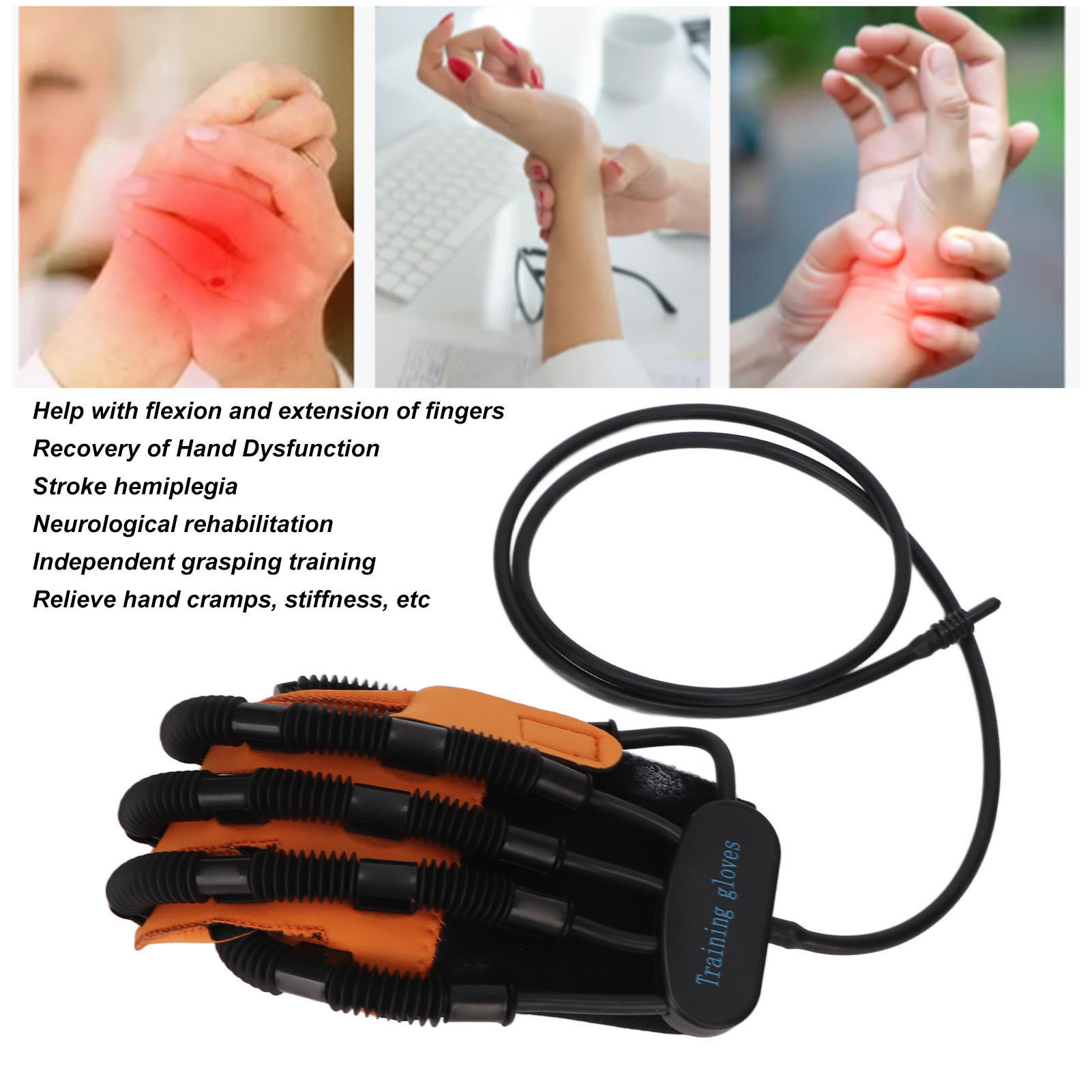 Children Finger Rehabilitation Stroke Hand Training Glove Replacement Access L2S - Picture 30 of 30