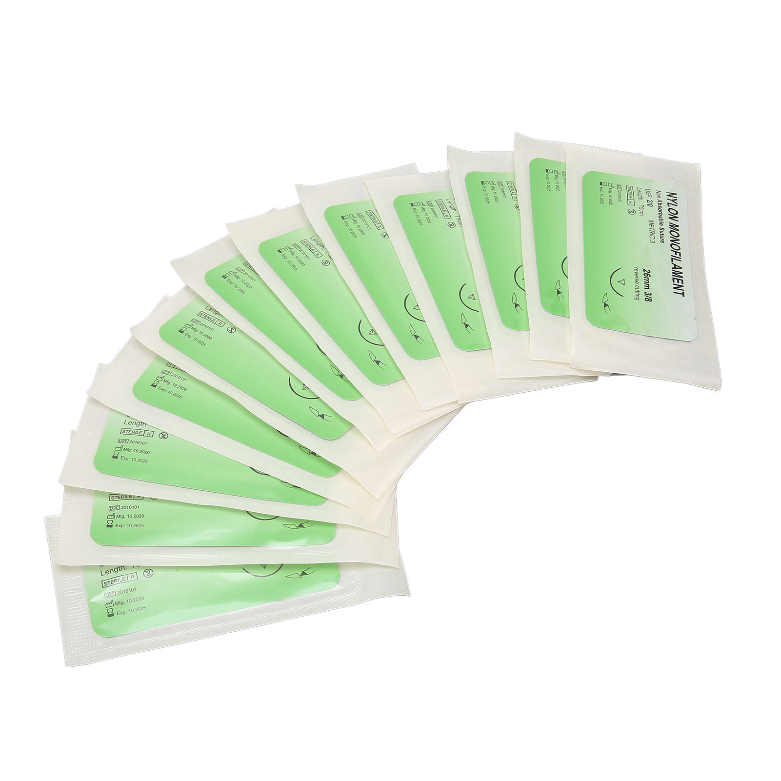 12pcs Suture Pratique Fil Emballage Individuel Nylon Fil De Suture Ensemble Avec - Imagen 14 de 21