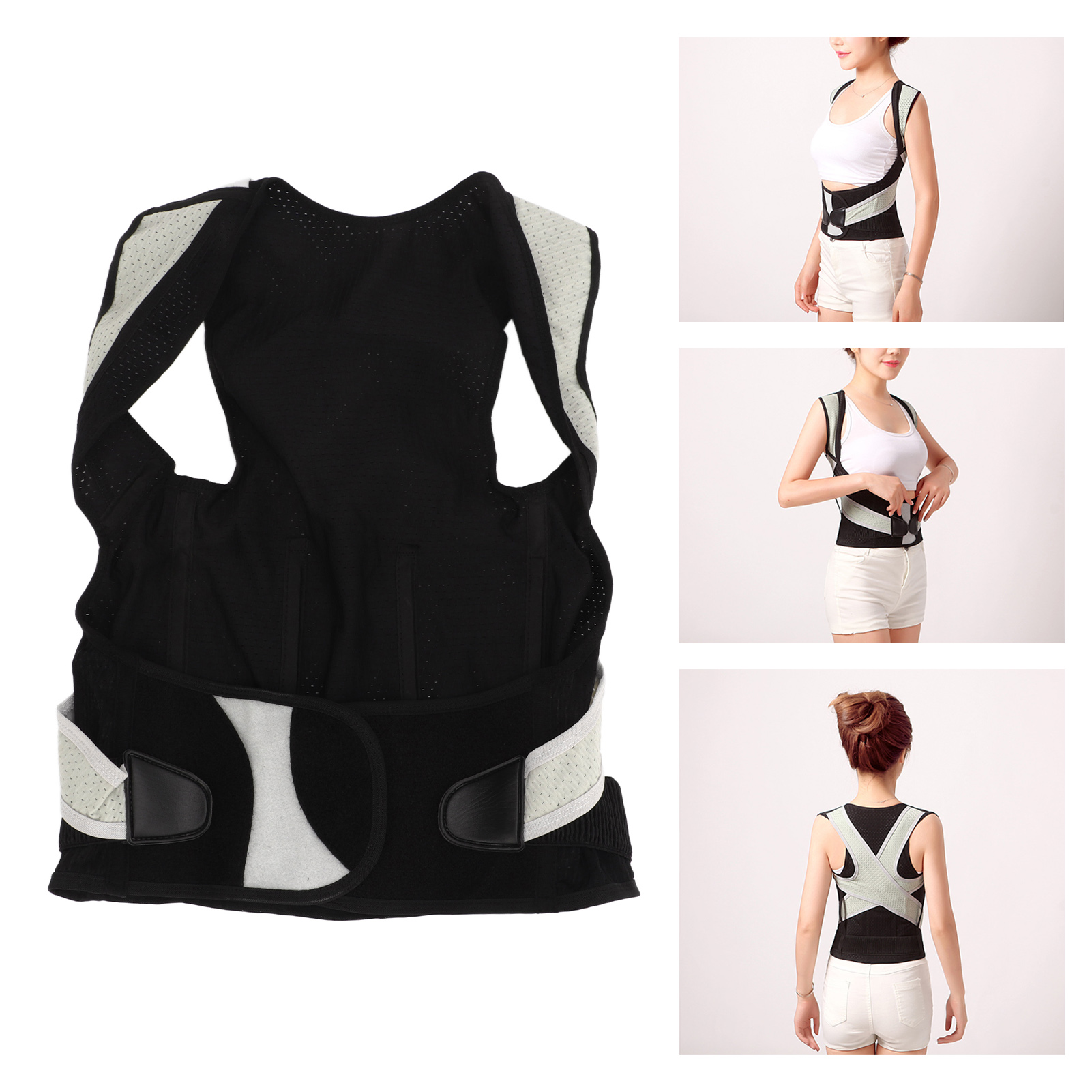 Posture Corrector Breathable Adjustable Back Straightener Shoulder Posture S NAU - Picture 28 of 30