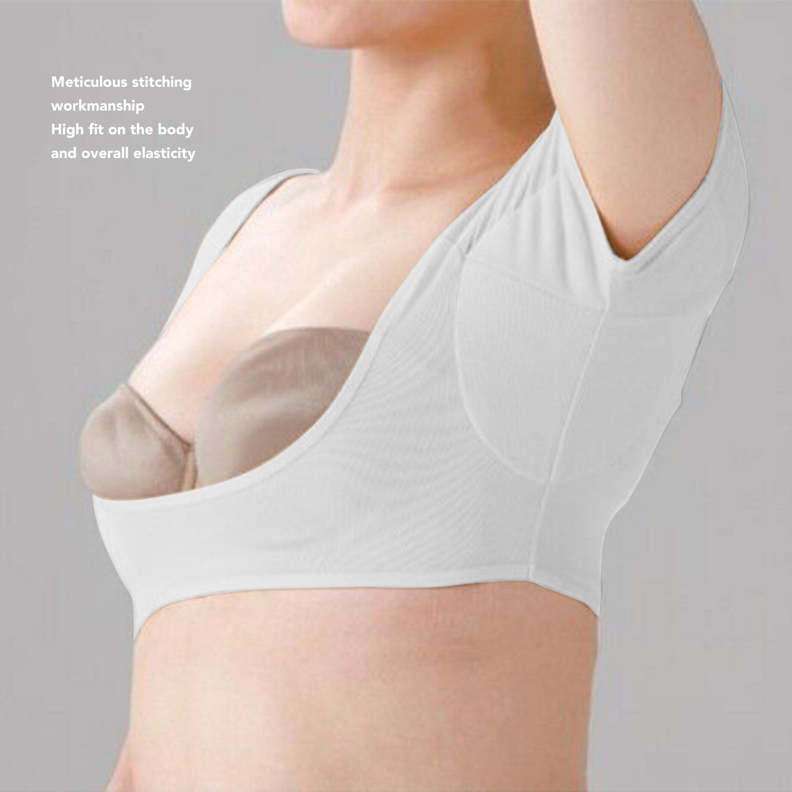 Underarm Sweat Vest Breathable Soft Quick Drying Armpit Sweat Pads Shirt For NOW - Picture 15 of 21