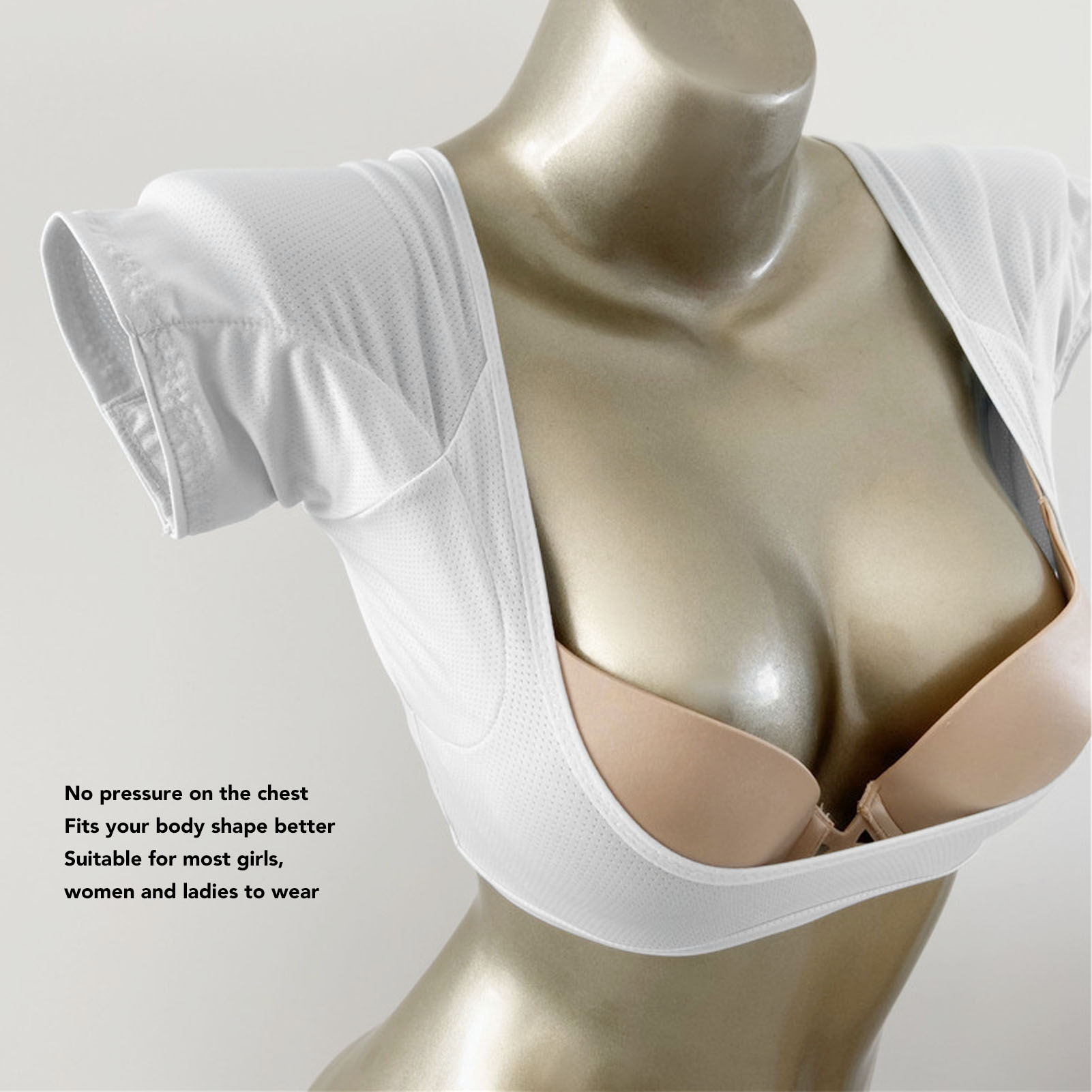 Underarm Sweat Vest Breathable Soft Quick Drying Armpit Sweat Pads Shirt For NOW - Picture 17 of 21