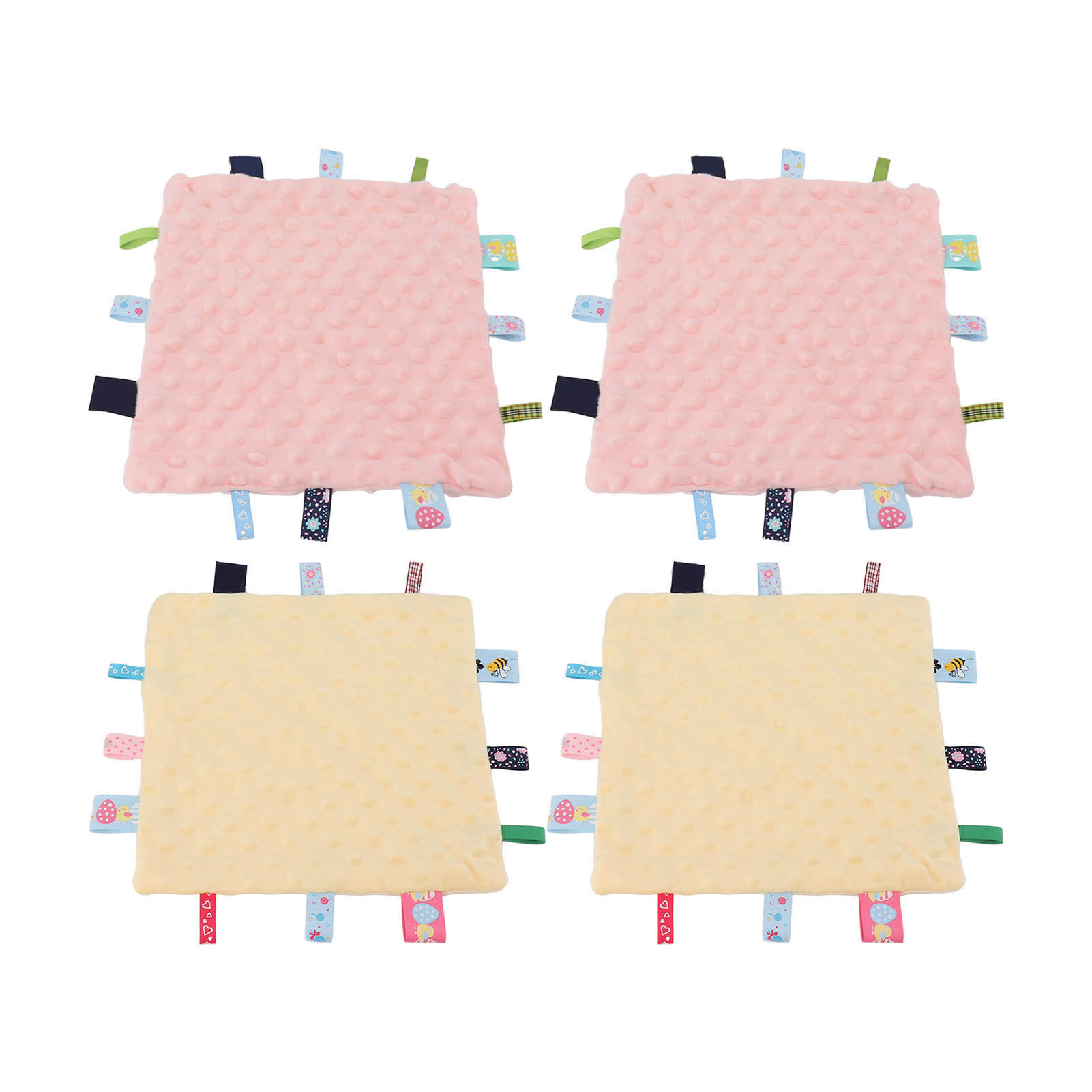 2pcs Infant Tags Sicherheitsdecke Pure Cotton 3D Partikel Sensorische Entwic CUB - Bild 23 von 28
