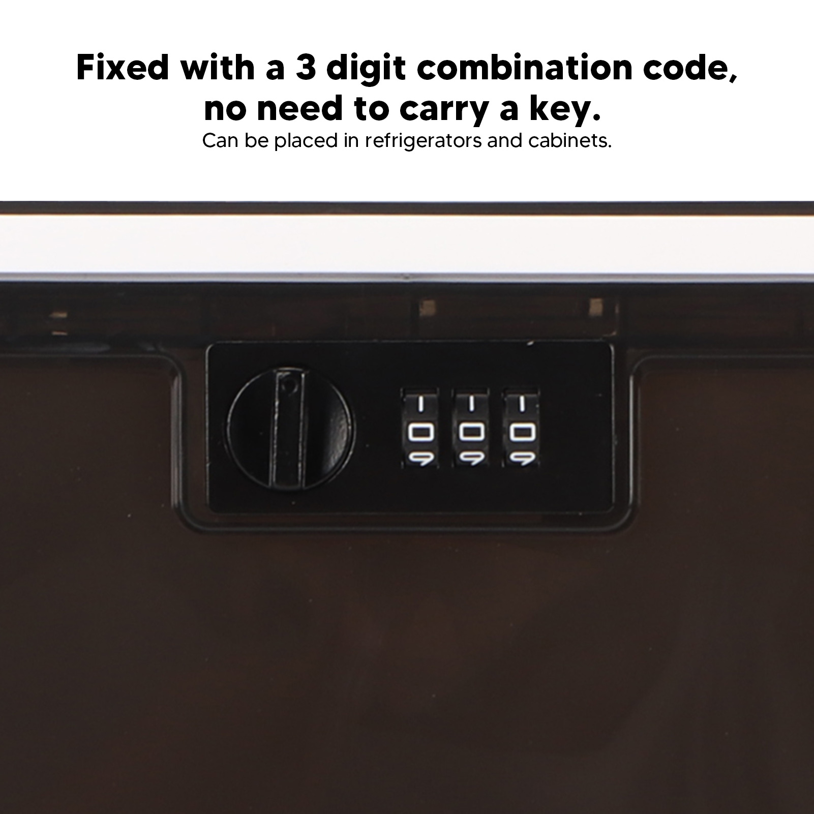 Lock Box Clear Food Storage Container Medicine Case with 3 Digit Combinat Lock - Picture 26 of 28