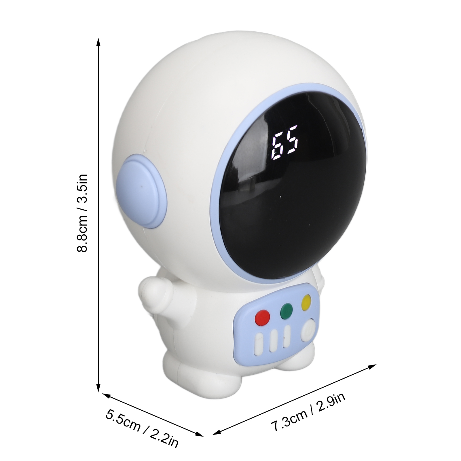 Astronaut Shaped Cute Hand Warmer Digital Display USB Rechargeable 2 Gear Te HR6