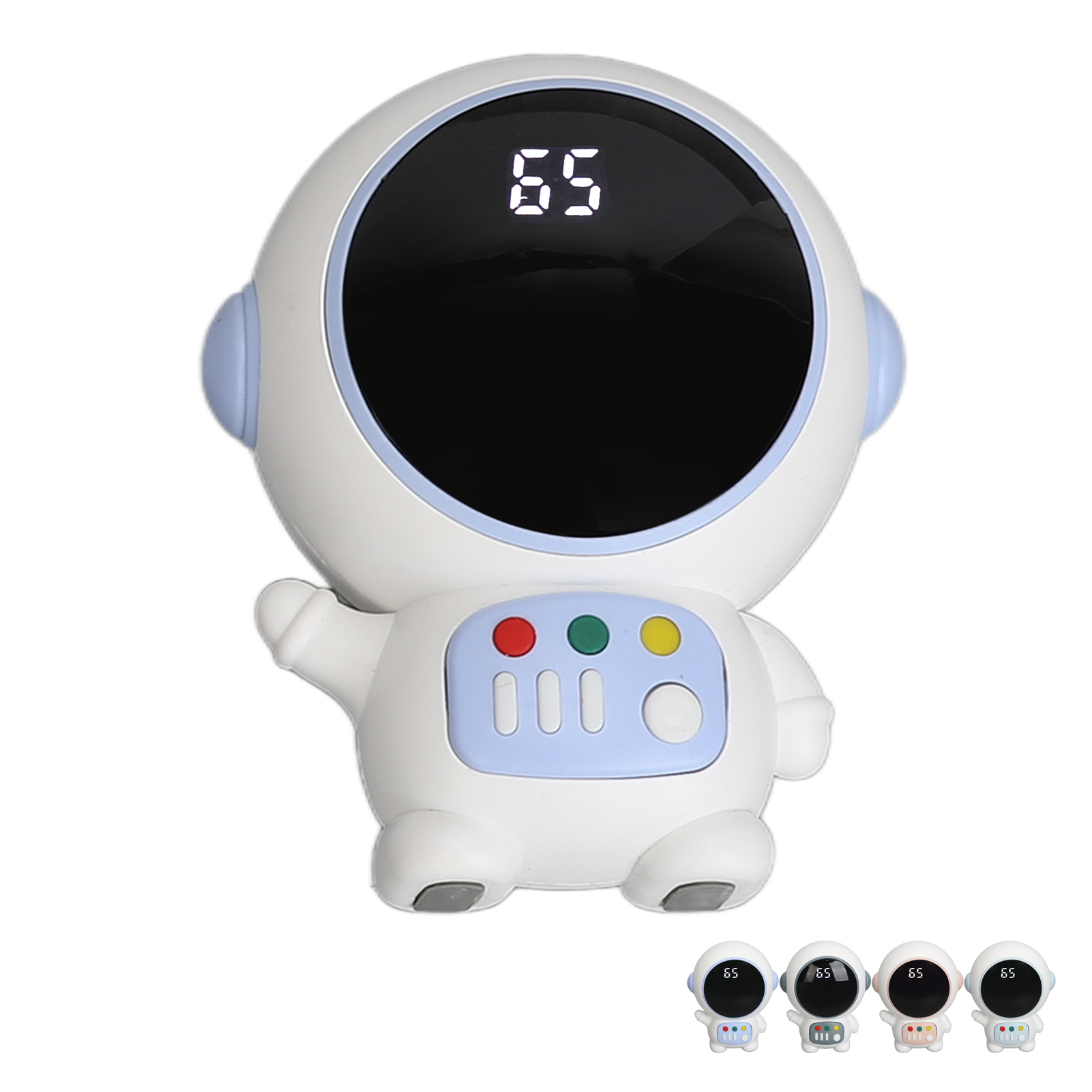 Astronaut Shaped Cute Hand Warmer Digital Display USB Rechargeable 2 Gear Te HR6