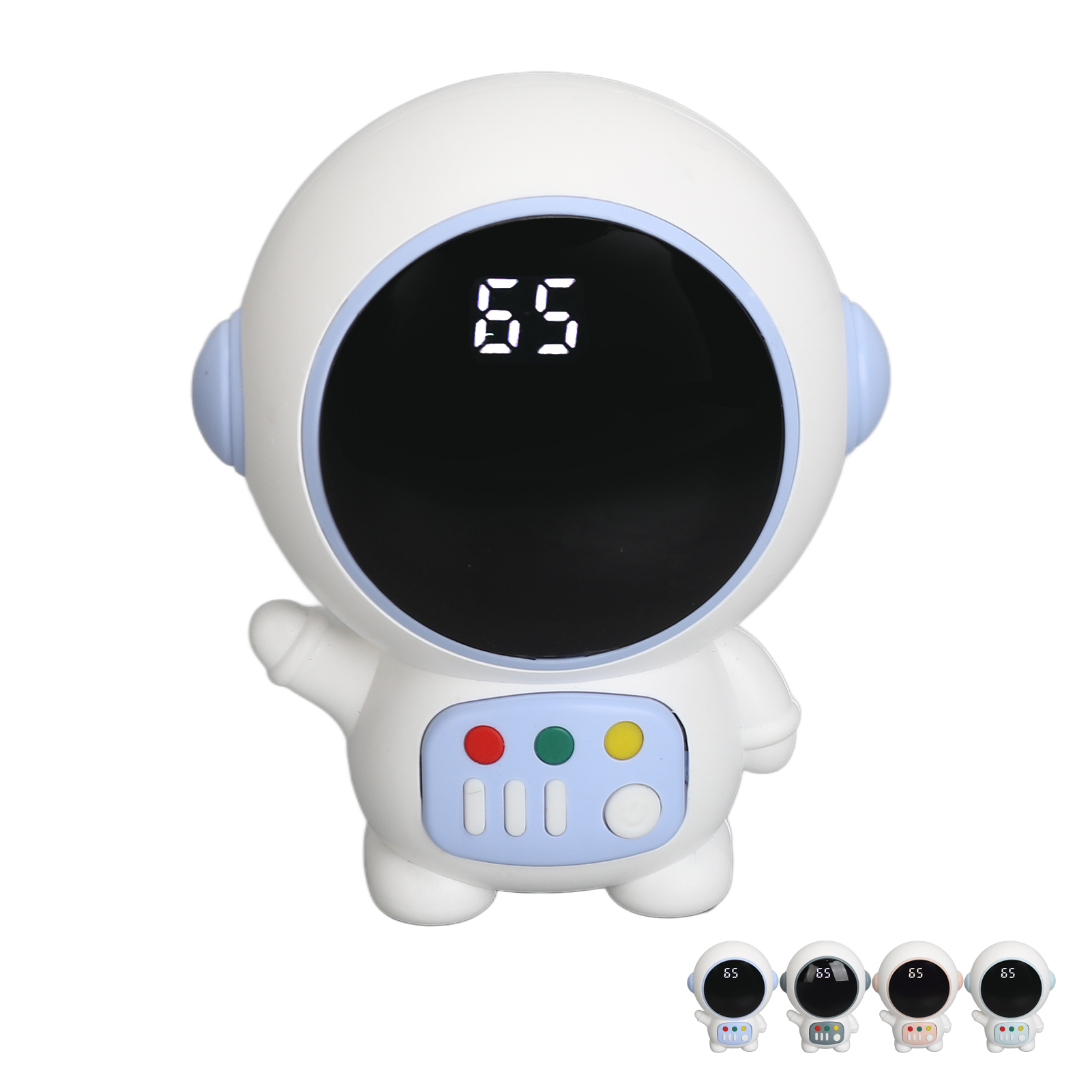 Astronaut Shaped Cute Hand Warmer Digital Display USB Rechargeable 2 Gear Te HR6