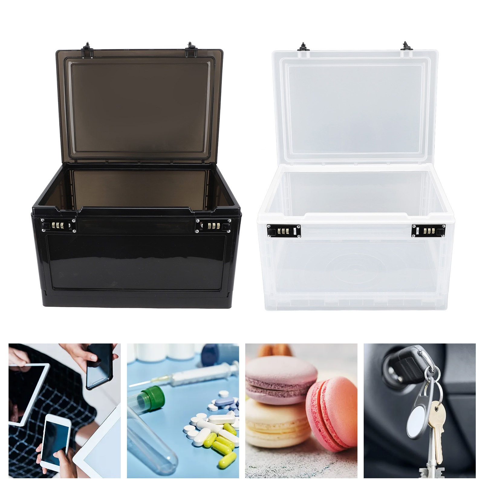 Lock Box Food Storage Container Medicine Case 3 Digit Combination Lock Locka XAT - Picture 25 of 28