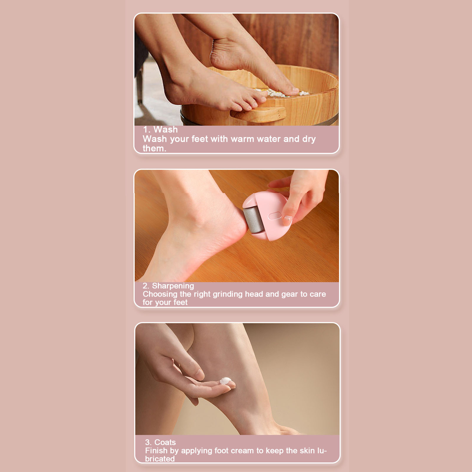 Detachable Washable Foot File USB Waterproof Callus Remove Rechargeable Foot HR6 - Picture 32 of 33
