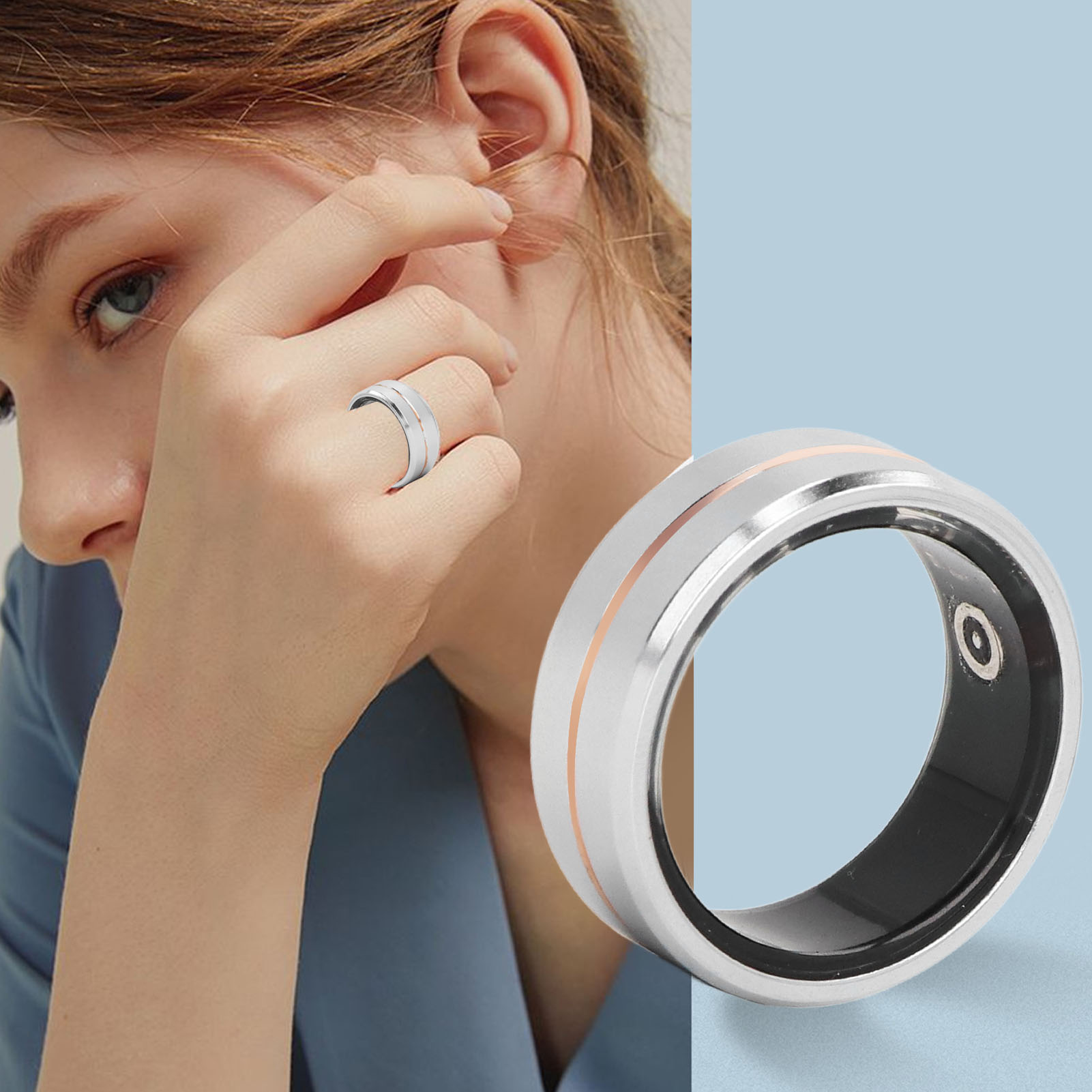 Smart Health Ring Sleep Monitoring IP68 Waterproof Smart Ring Fitness - Bild 16 von 30