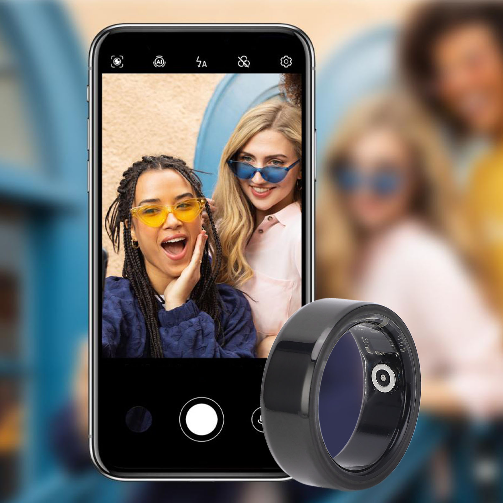 Fitness Tracker Anello Intelligente Multifunzione Acciaio Inox IP68 Impermeabile NHE - Foto 39 di 42