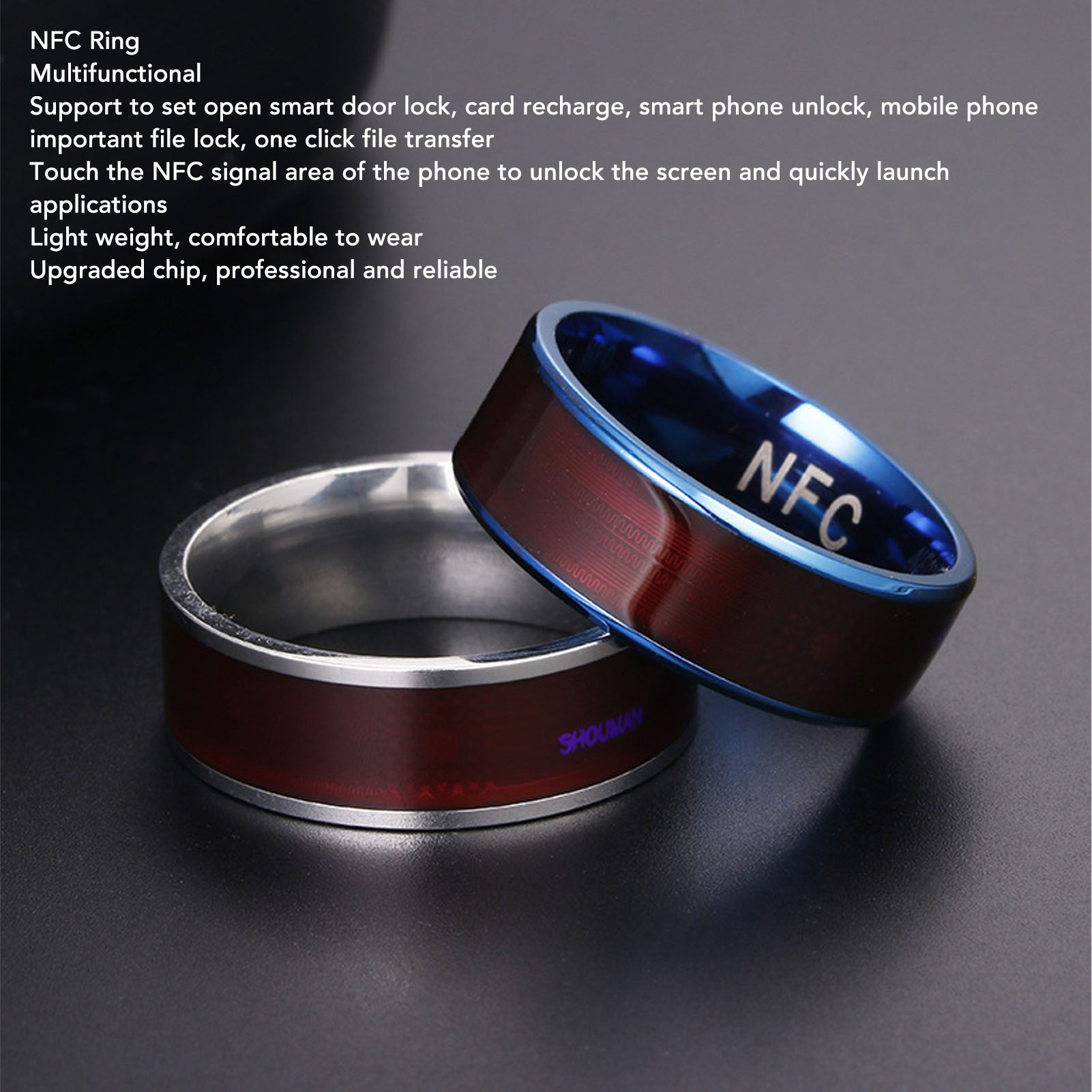 Bague Smart NFC légère intelligente multifonctionnelle portable Smart Ring F AP9 - Photo 35 sur 46